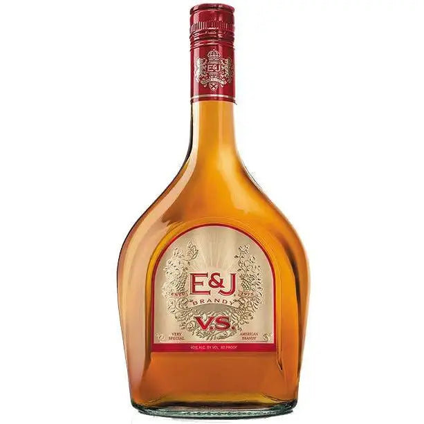 buy E&J Brandy VS bottle, American brandy with gold label, alcohol, spirits