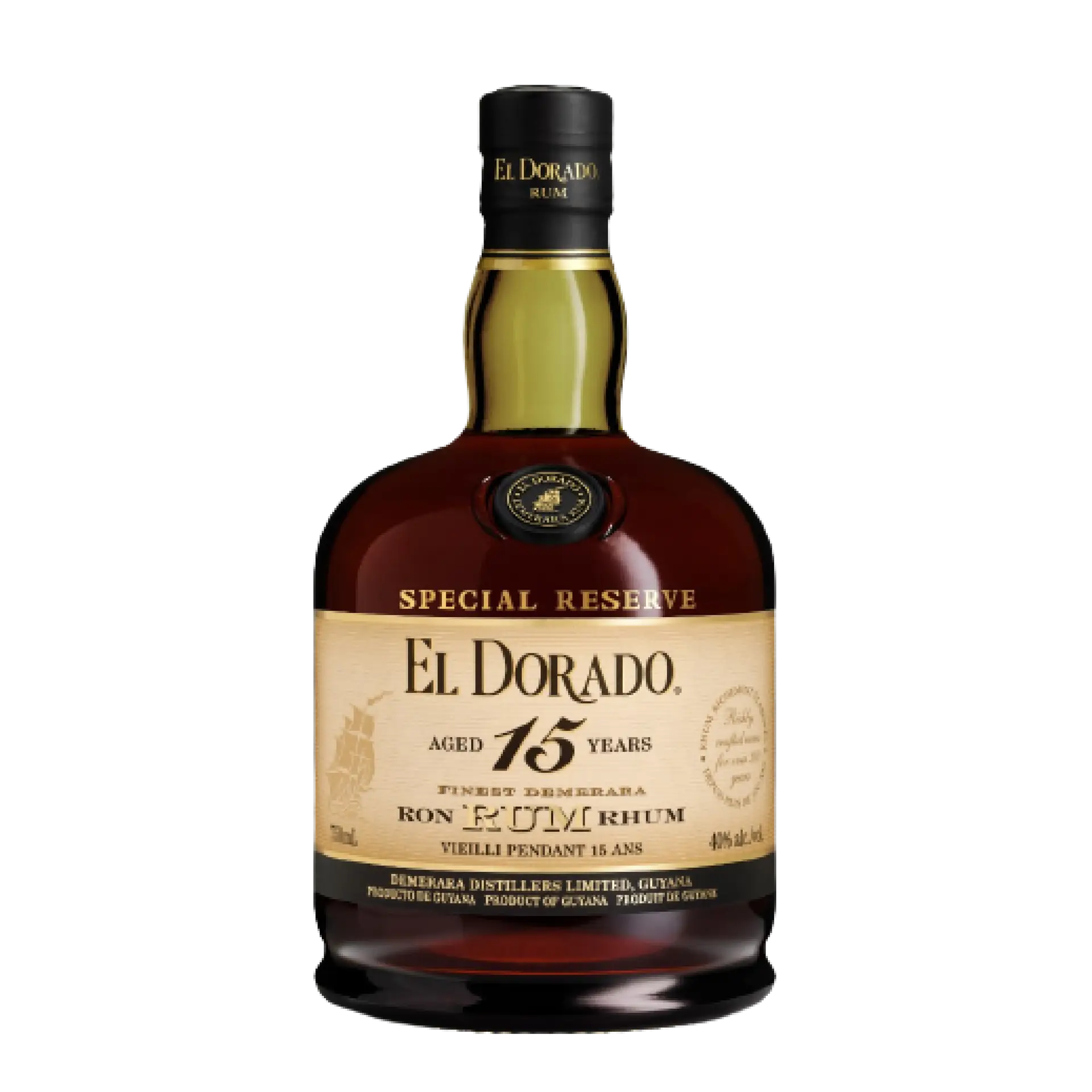 buy El Dorado 15 Year Rum 750mL, aged special reserve Demerara rum bottle