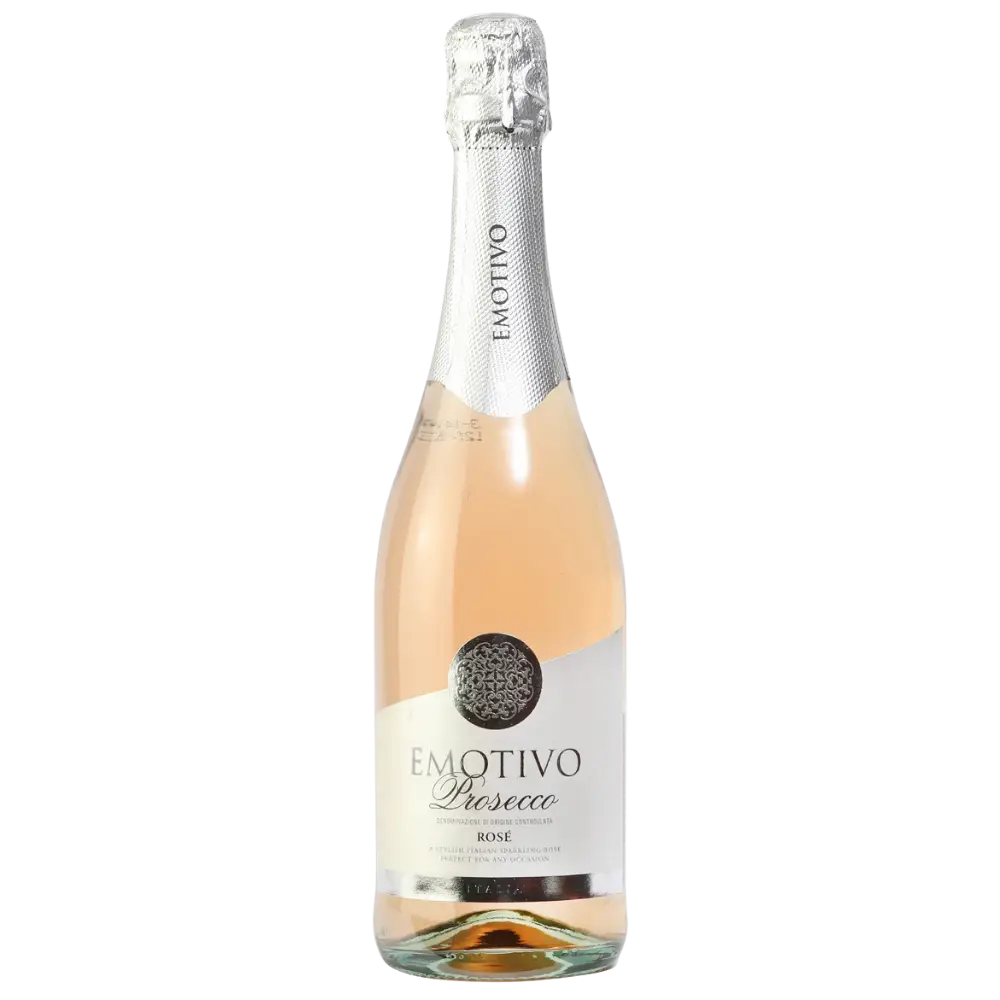 Buy Emotivo Rose Prosecco Doc 750mL, sparkling Italian rosé wine in elegant bottle