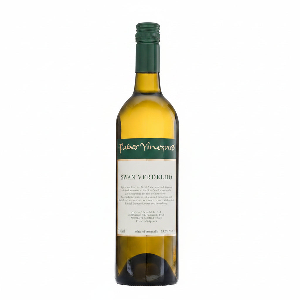 Faber Verdelho 750mL wine bottle with label, showcasing the Faber brand and elegant packaging.
