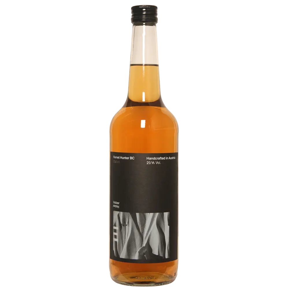 Buy Fernet Hunter BC 700mL herbal liqueur, amber spirit in bottle with black label
