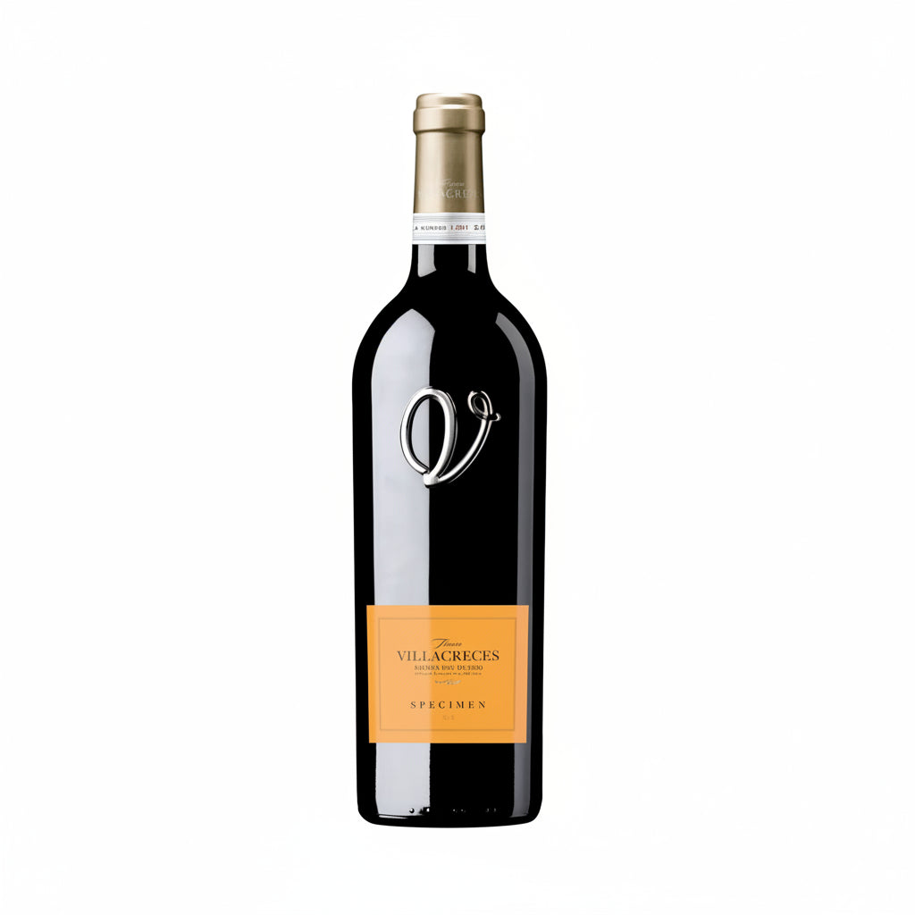 Bottle of Finca Villacreces Specimen Ribera del Duero red wine in a 750mL bottle with a dark label and elegant design.