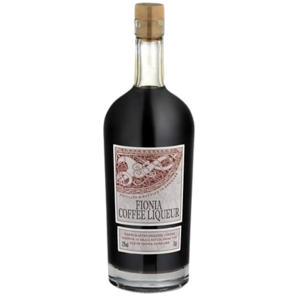 Buy Fionia Organic Coffee Liqueur 700mL, dark liqueur in a glass bottle with label
