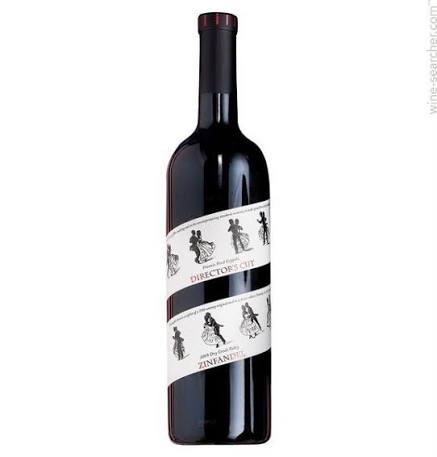 Bottle of Francis Coppola Dry Creek Zinfandel 750mL with dark red wine in a glass, showcasing the iconic label.