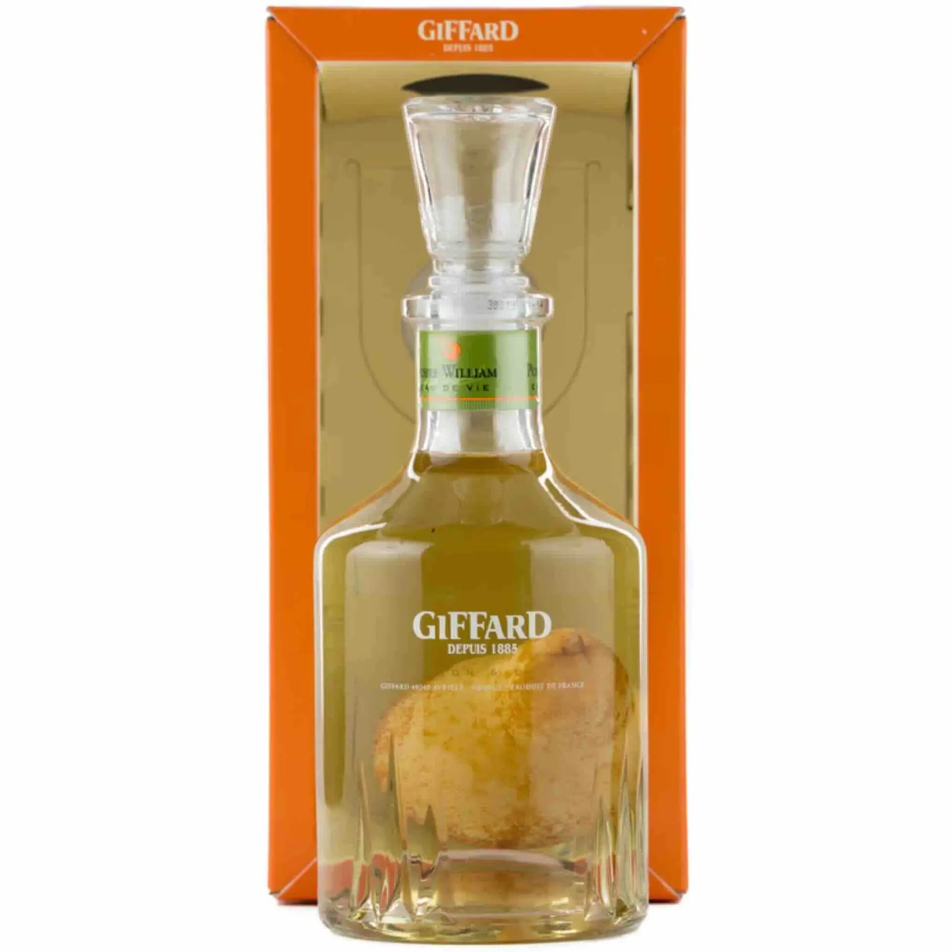 Buy Giffard Pear, clear pear-flavored liquor in a decorative bottle with gift box