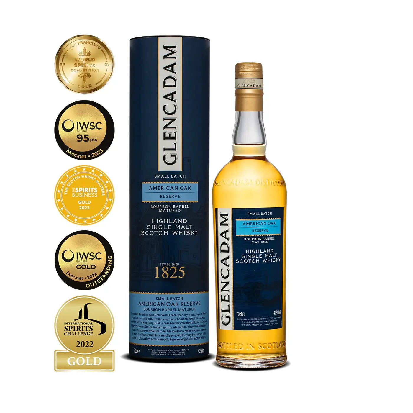 Glencadam American Oak Reserve Bourbon Barrel Matured 700Ml Bottle Image