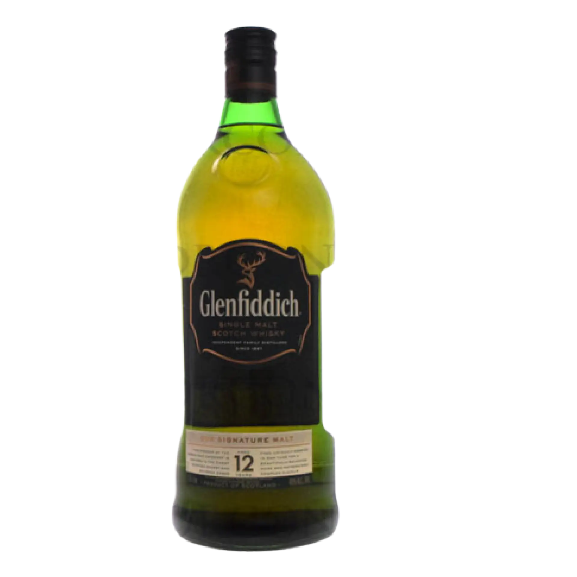Buy Glenfiddich 12 Year Old Single Malt Scotch Whisky 1.75L, green bottle with black label