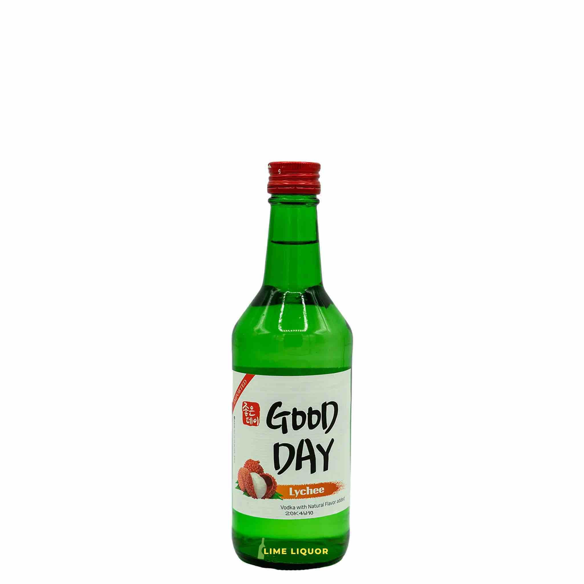 buy Good Day Lychee Soju 360mL, green bottle, fruit-flavored Korean liquor