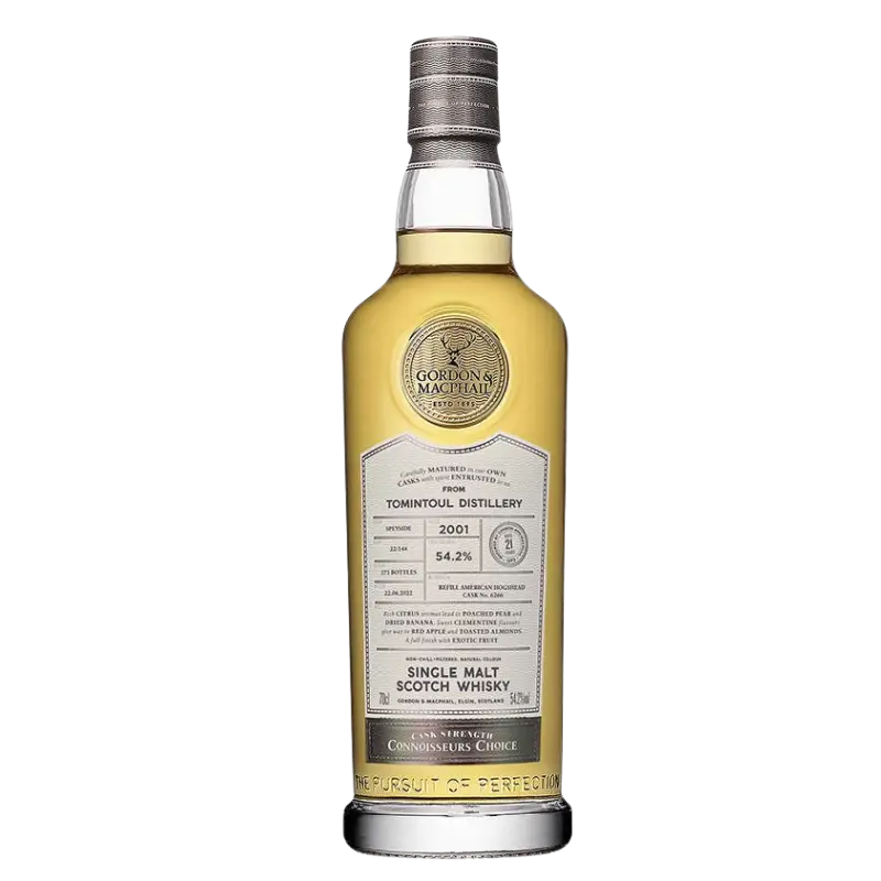 Gordon Amp Macphail Connoisseurs Choice Tomintoul Single Malt Scotch Whisky Vitage 2001 700Ml Bottle Image