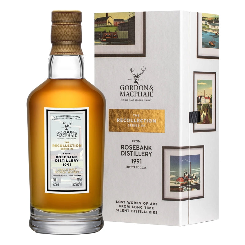 Gordon & Macphail Recollection Series #3 Rosebank Distillery 32 Year Old Single Malt Scotch Whisky Vintage 1991