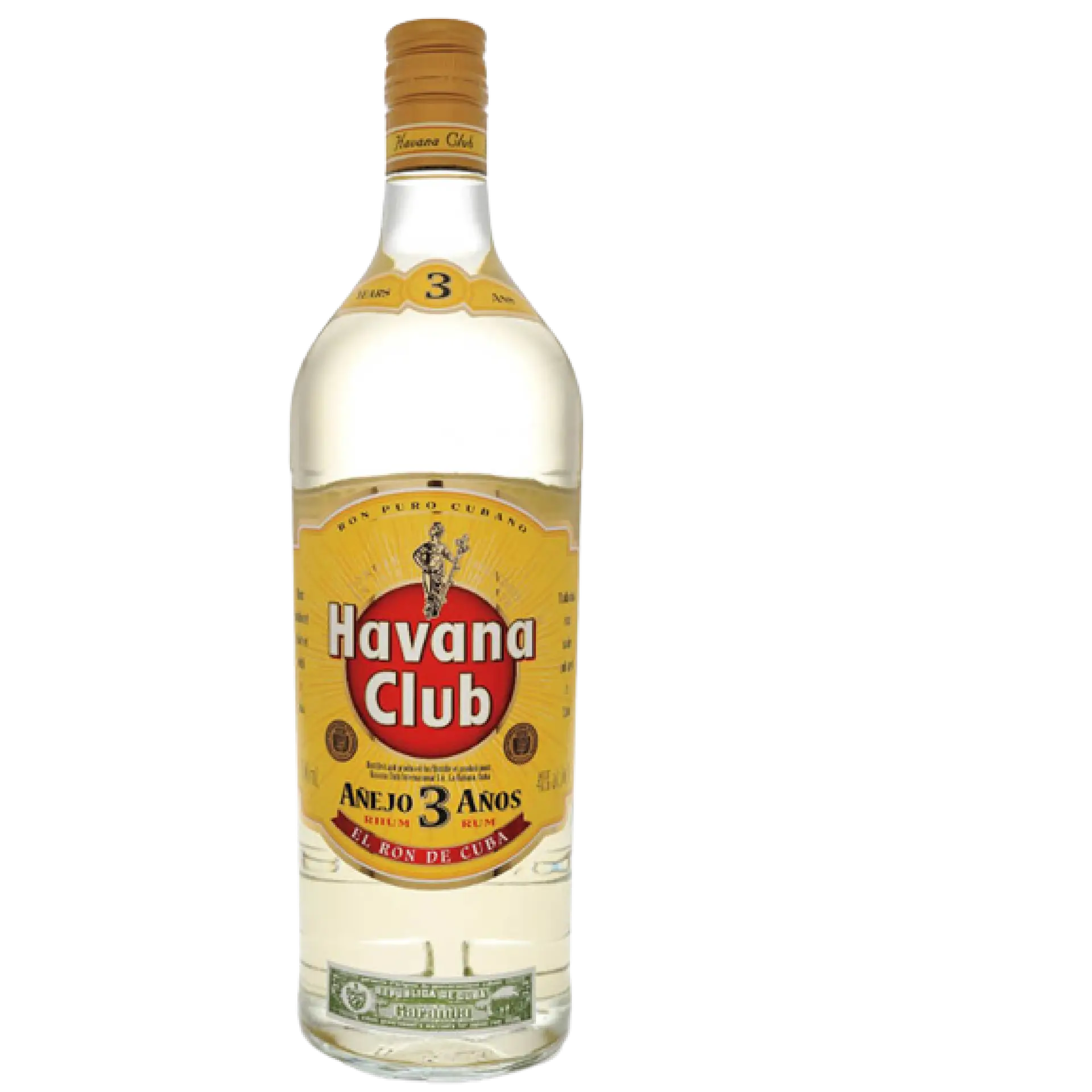 buy Havana Club 3 Year Old rum 1.14L bottle, Cuban white rum, yellow label