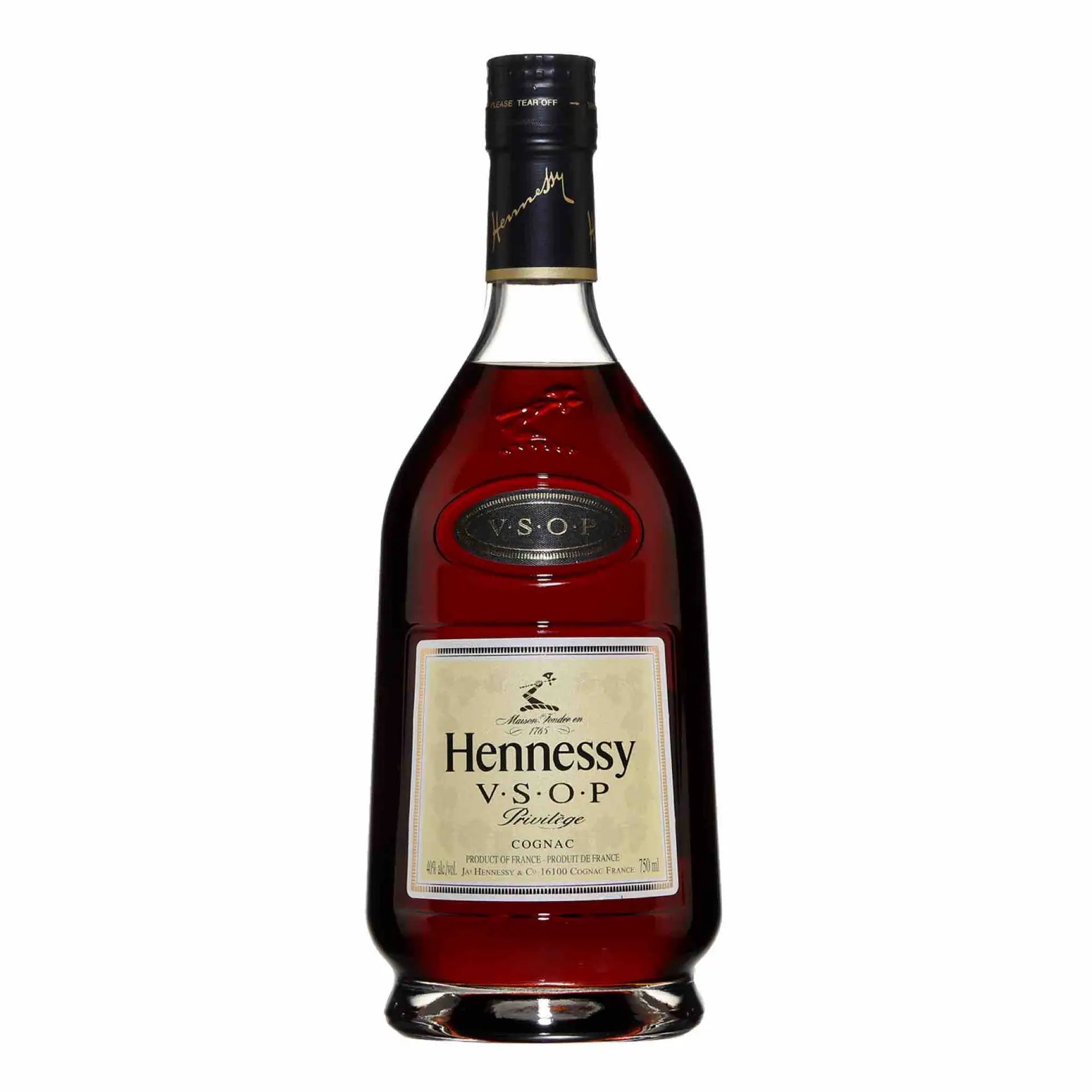 buy Hennessy VSOP 750mL cognac bottle on white background