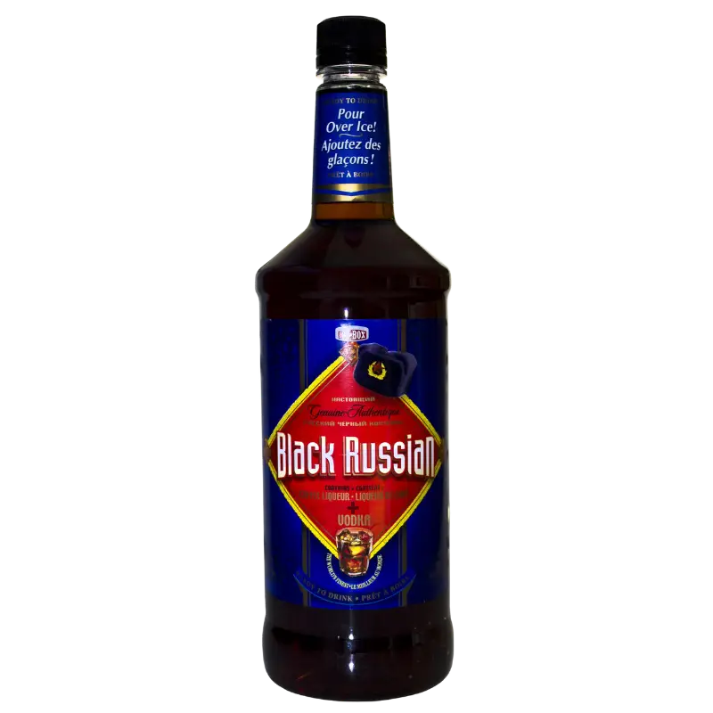 Buy Black Russian vodka liqueur 750ml bottle, blue label, for cocktails and spirits