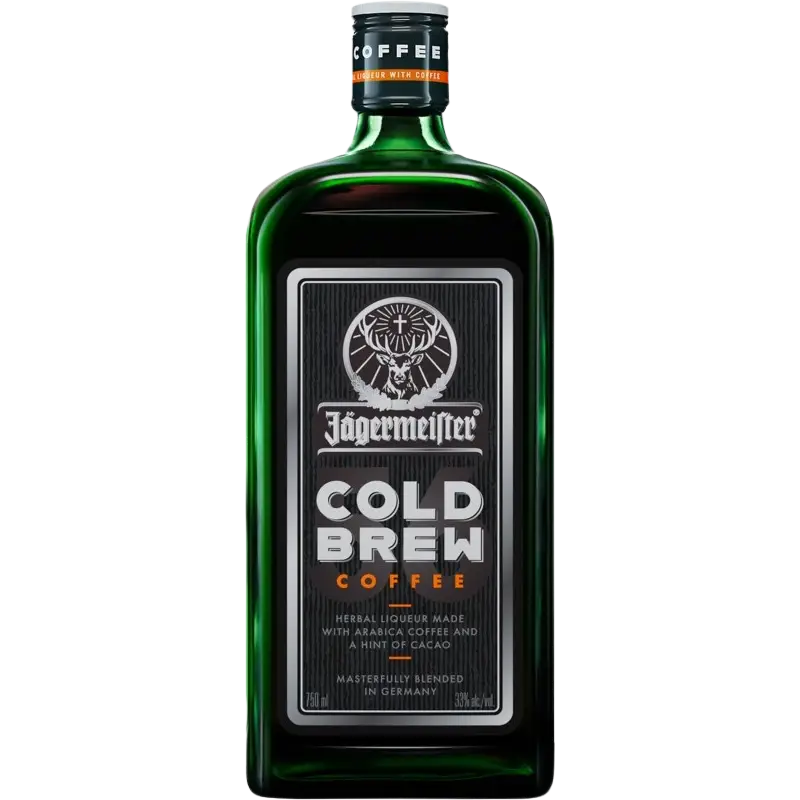 Buy Jagermeister Cold Brew Coffee 750mL herbal liqueur bottle with coffee flavor