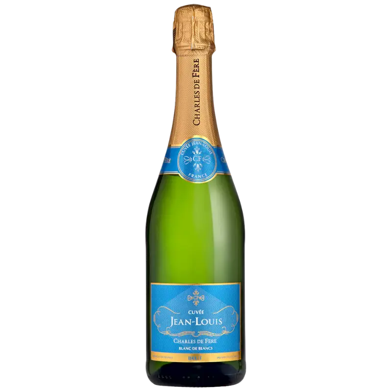 Buy Jean-Louis Blanc De Blancs sparkling wine 750mL, French brut with blue label.