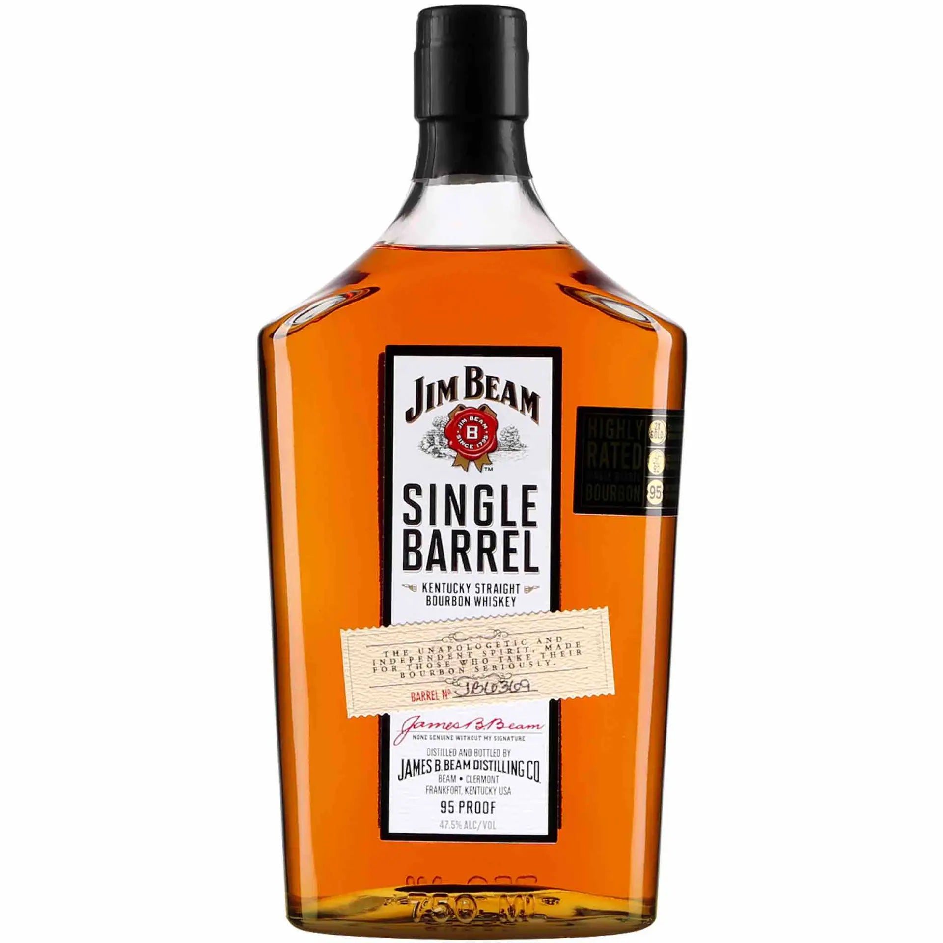Buy Jim Beam Single Barrel bourbon whiskey bottle, 750ml, Kentucky straight bourbon