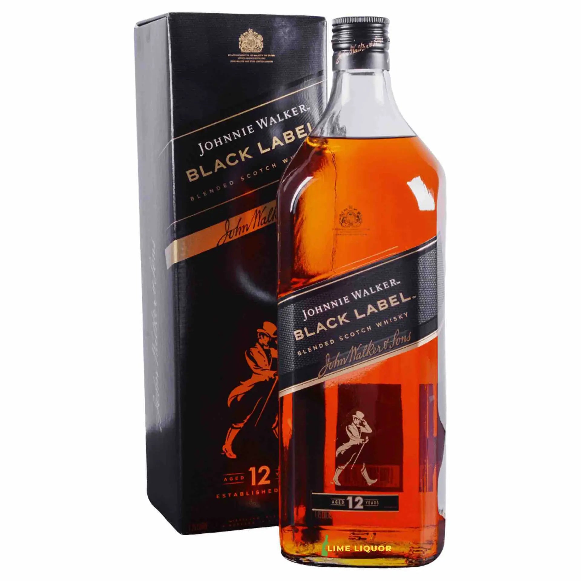 buy Johnnie Walker Black Label 12 Year Scotch Whisky 1.75L bottle with box