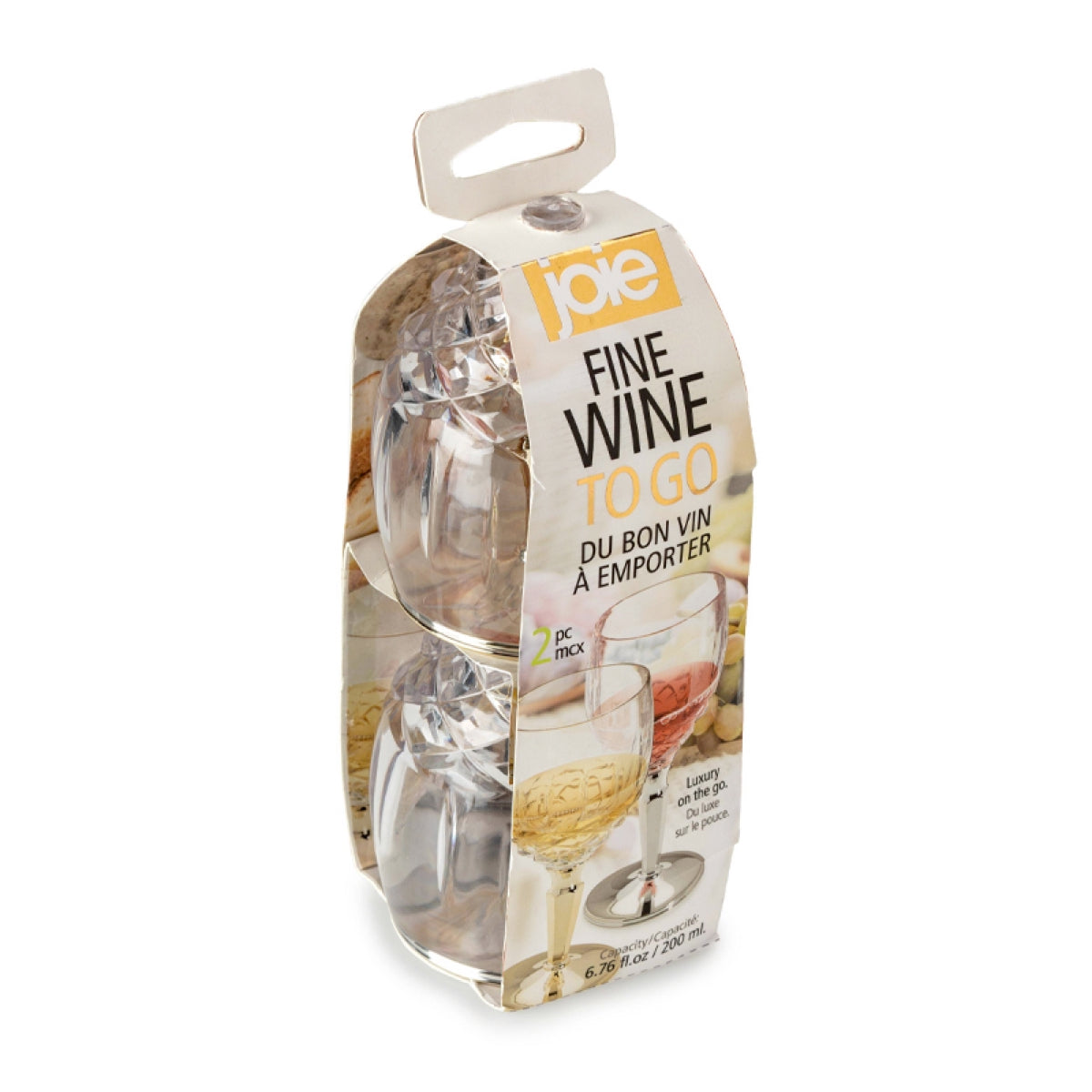 Joie 2 Piece 6.75Oz Fine Wine Togo Wine Glass Set (Set of 3)
