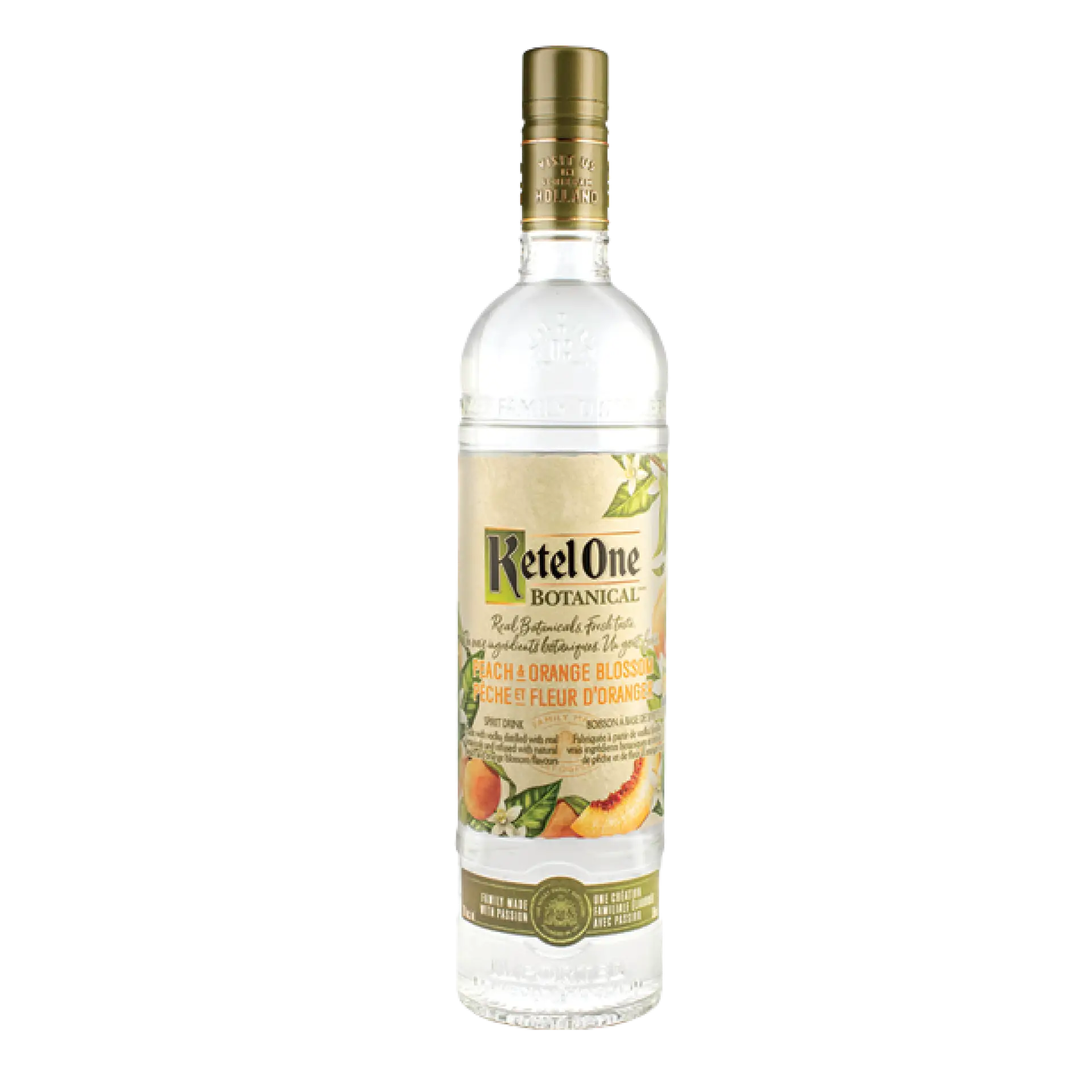 Buy Ketel One Botanical Peach Orange Blossom 750mL bottle, clear liquor with fruit label