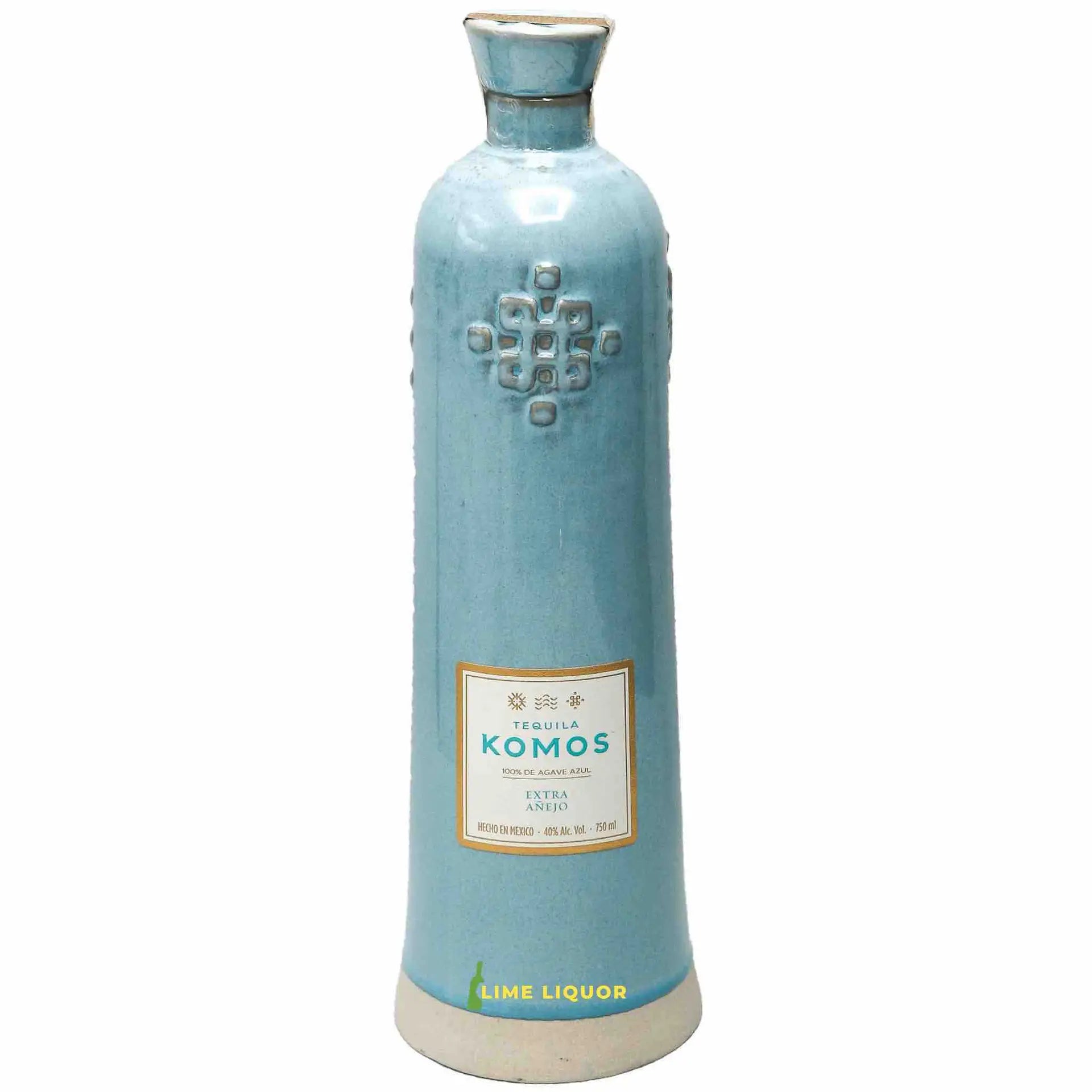 buy Komos Extra Anejo 750mL tequila blue ceramic bottle