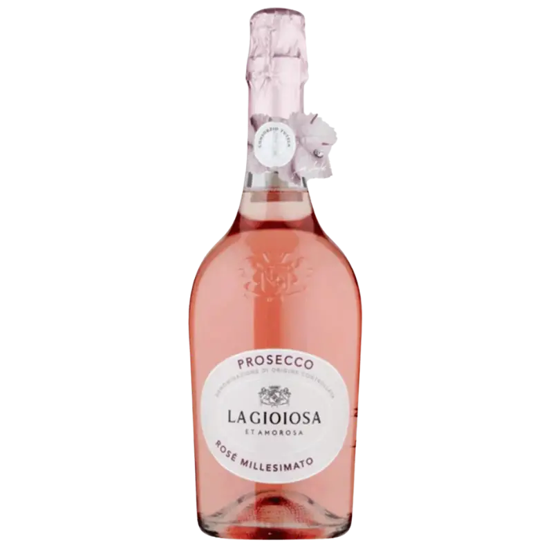 Buy La Gioiosa Prosecco Rose DOC 750mL sparkling wine, elegant pink bottle, online delivery