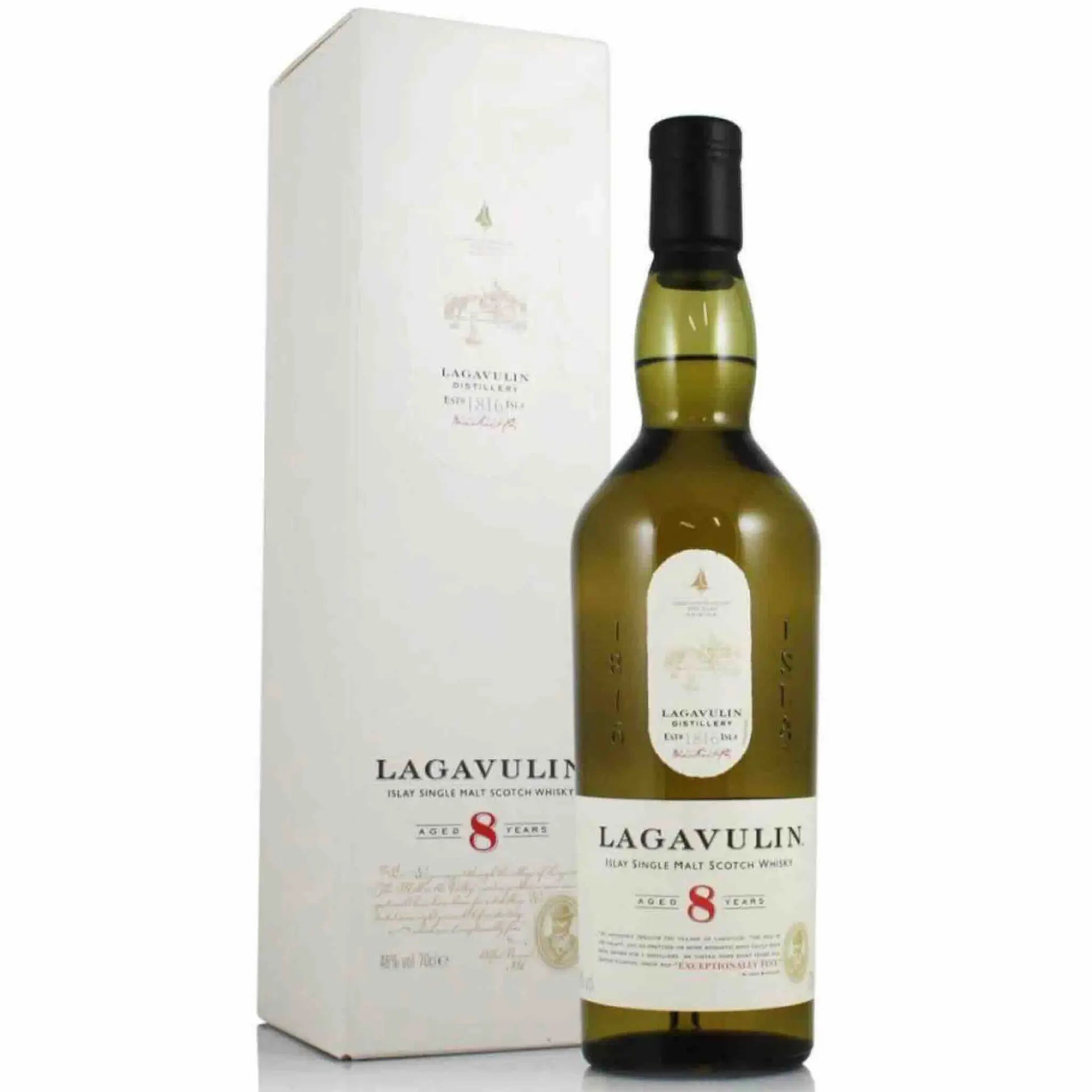 Buy Lagavulin 8 Year Old single malt Scotch whisky bottle with box