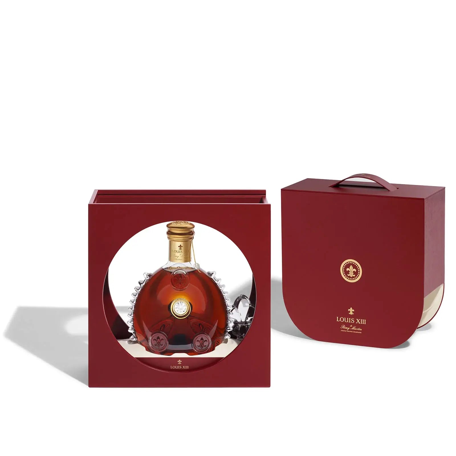 Buy Louis XIII 700mL cognac in red gift box with gold accents, premium spirits online