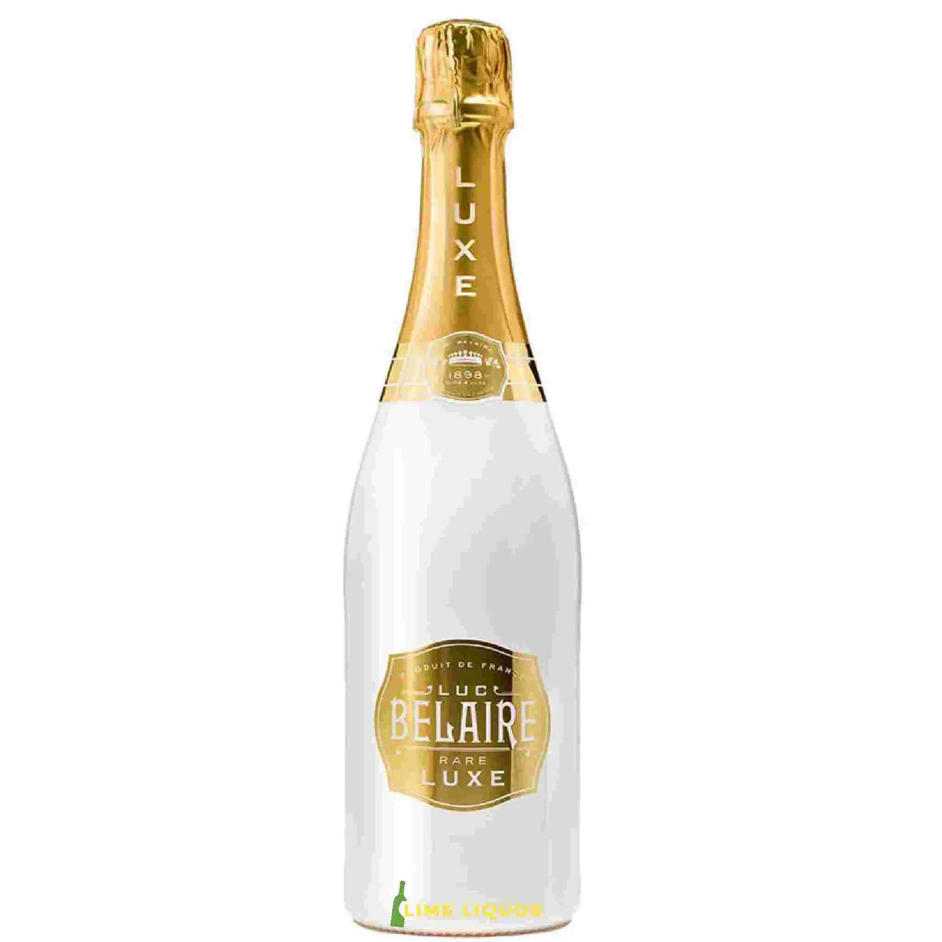 Buy Luc Belaire Luxe, a sparkling wine in a white bottle with gold label and foil top