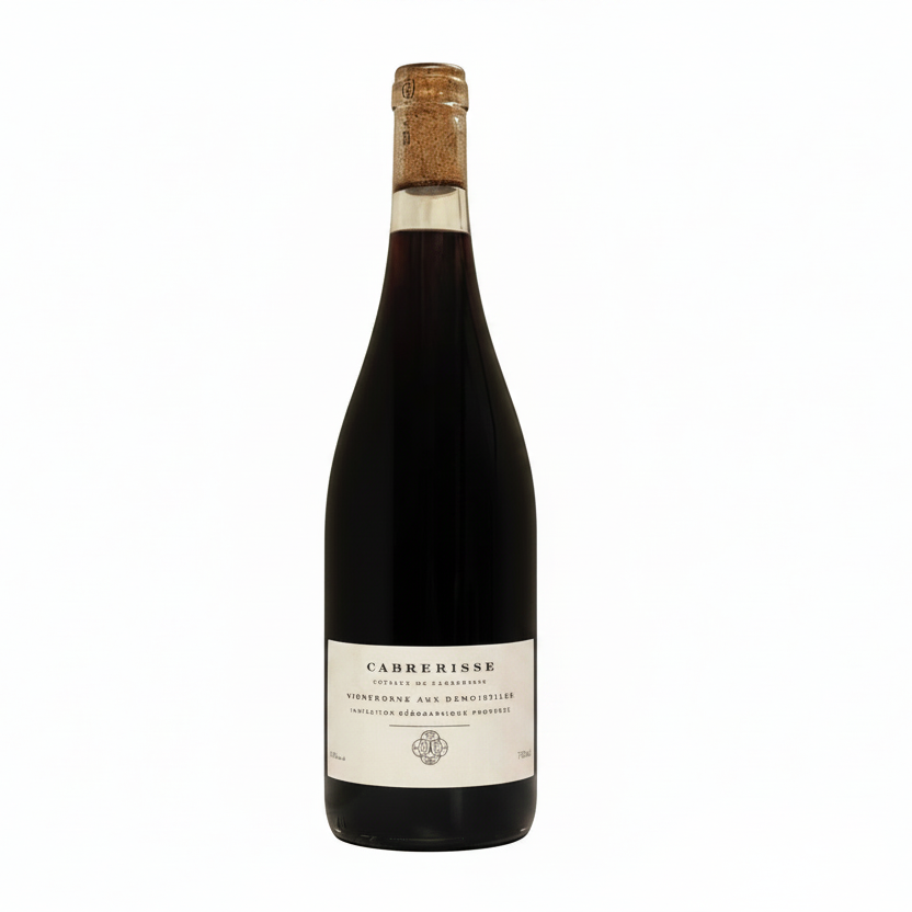 Bottle of Jane Eyre Beaune 1er Cru Avaux wine by Jane with a label featuring Mary Taylor Coteaux de Cabrerisse artwork.