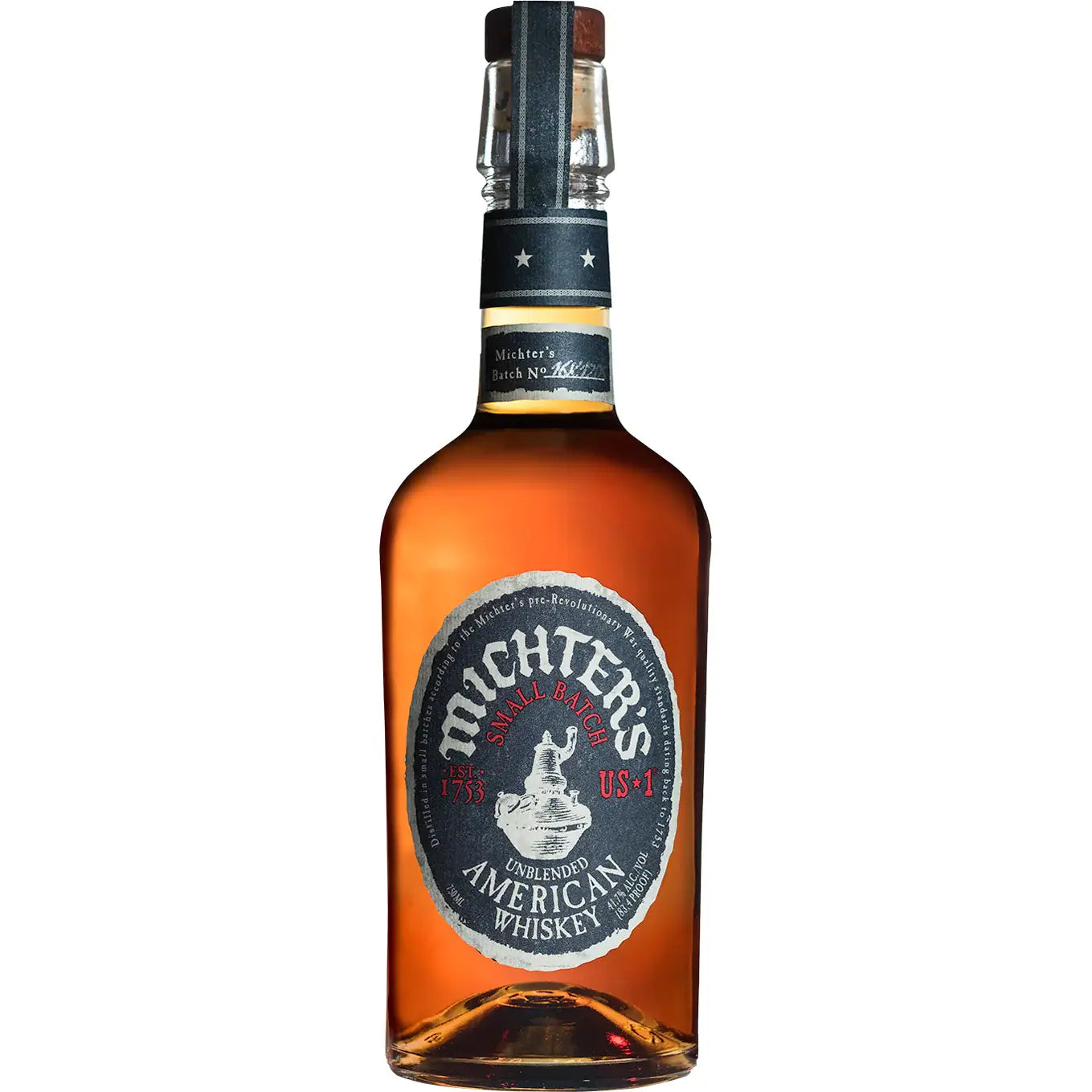 Buy Michter's American Whiskey, small batch, amber liquor bottle with black label