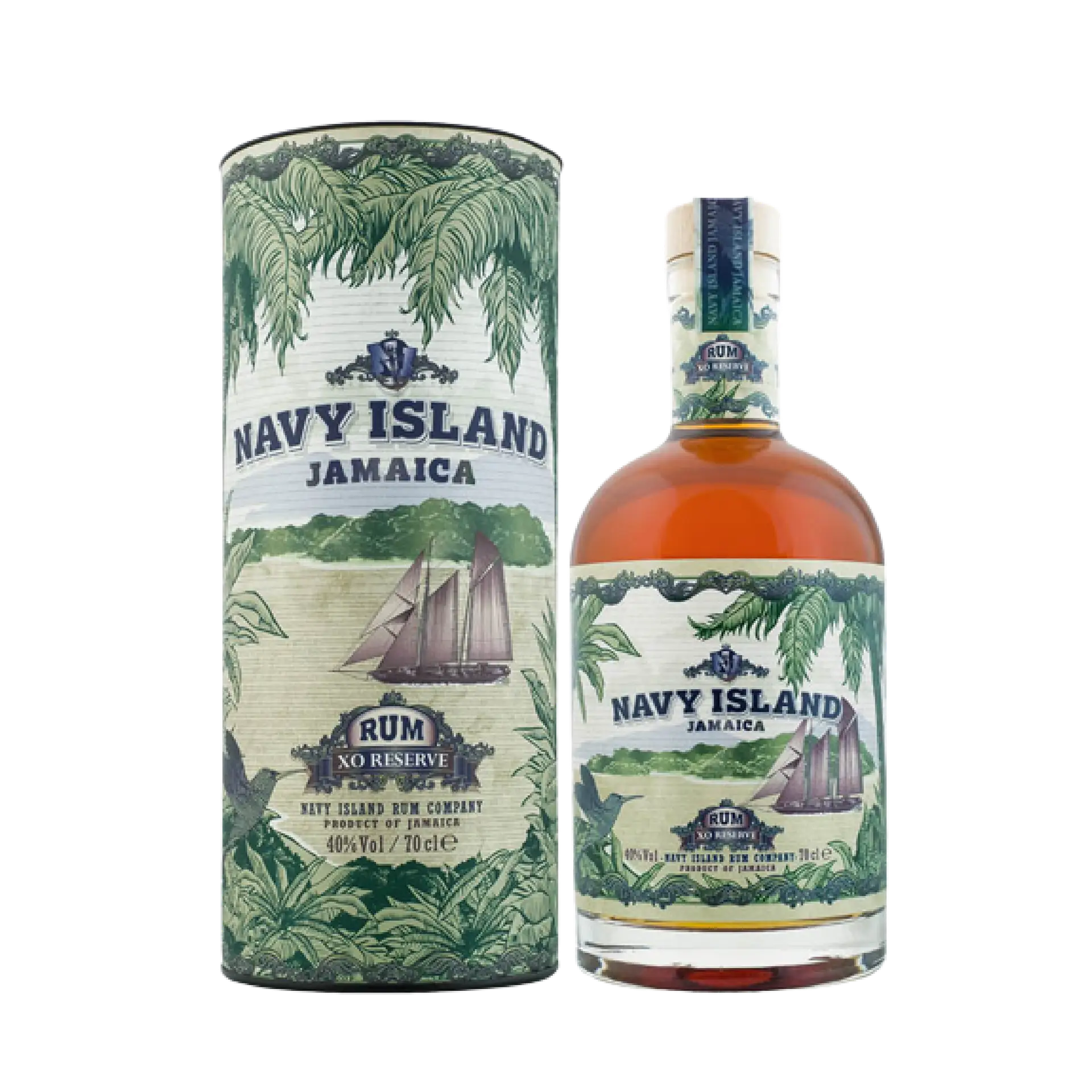 Buy Navy Island XO Reserve Rum 700mL, Jamaican rum with decorative gift tube packaging.
