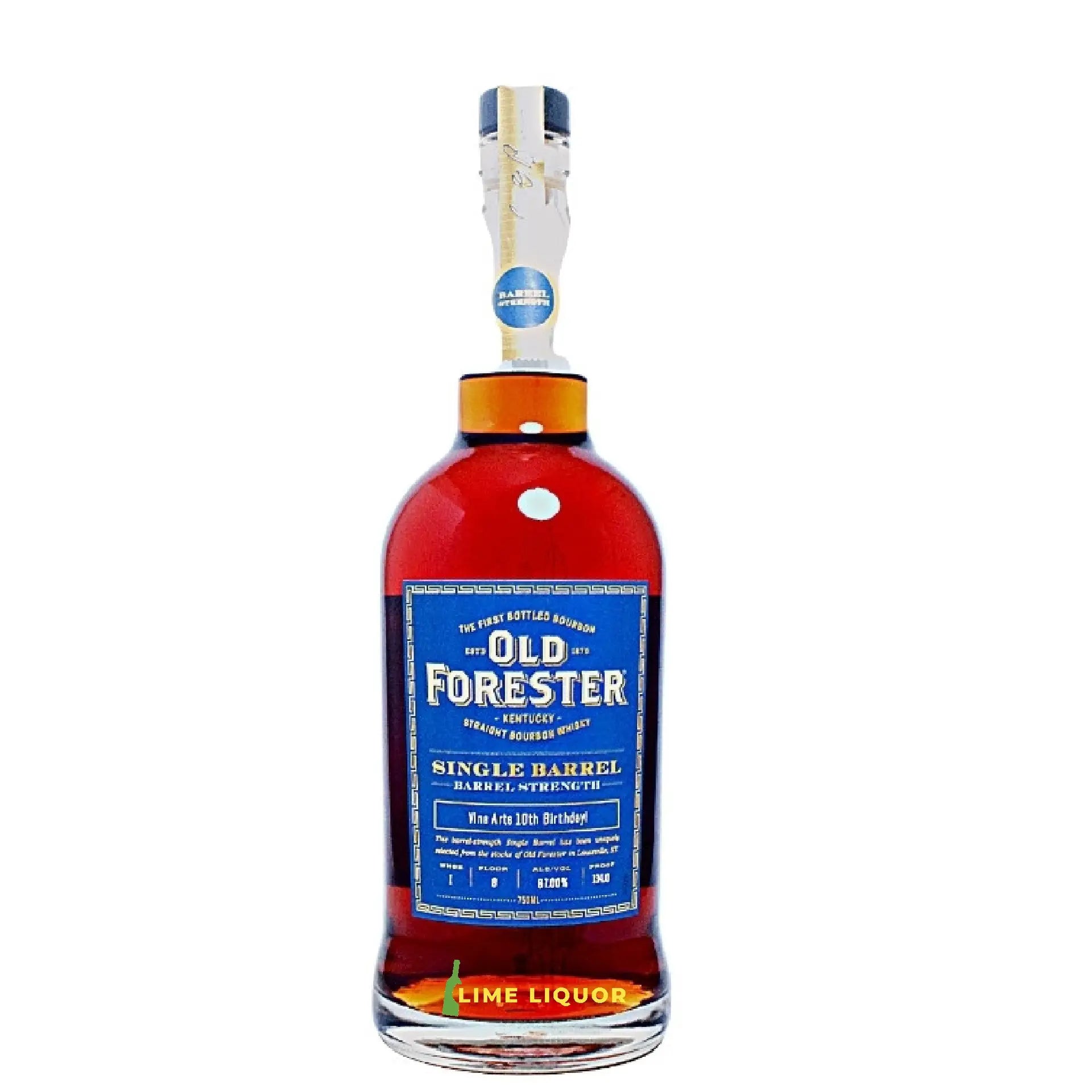 Buy Old Forester Single Barrel Strength bourbon whiskey bottle with blue label