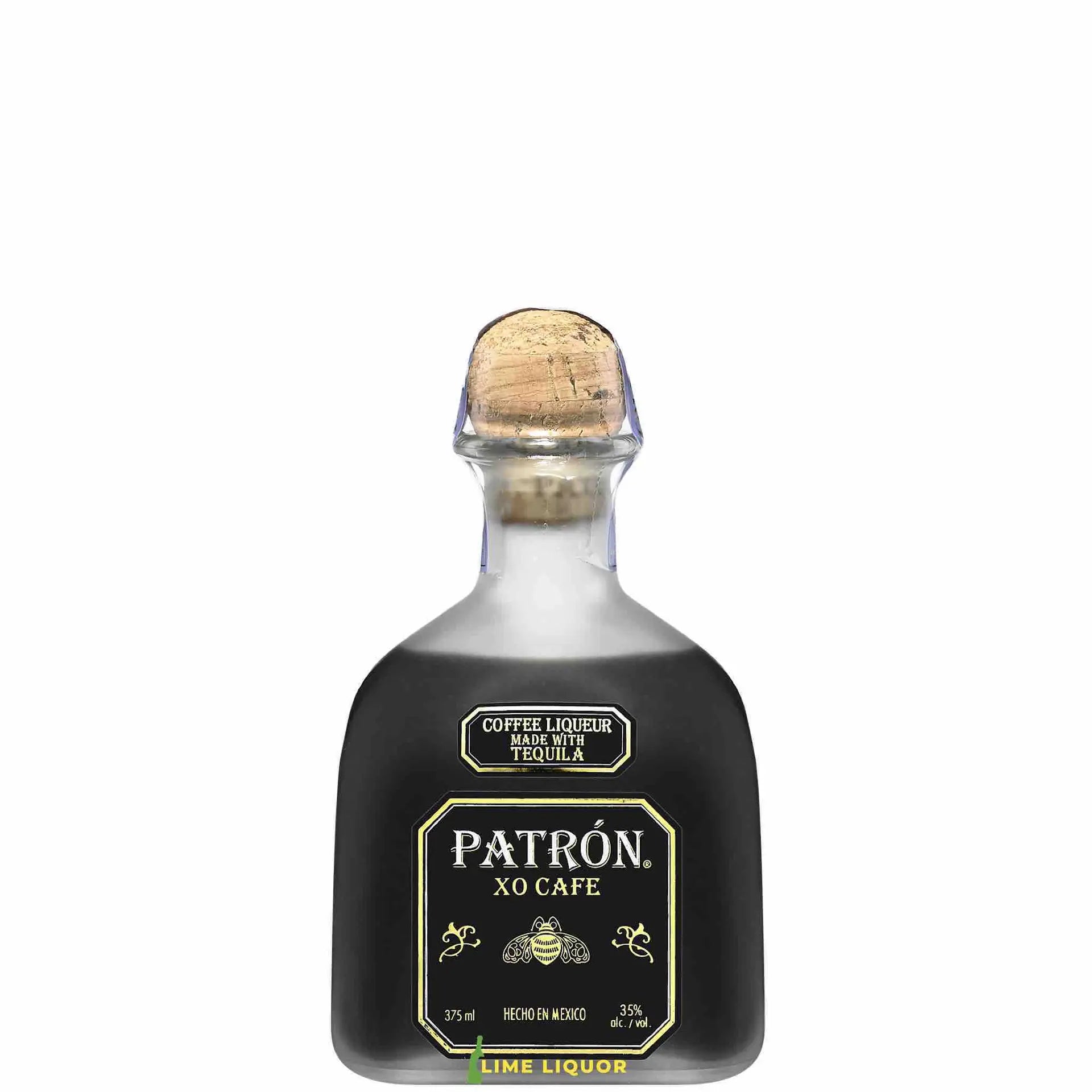 buy Patrón XO Cafe 375ml coffee liqueur with tequila, dark glass bottle, cork top