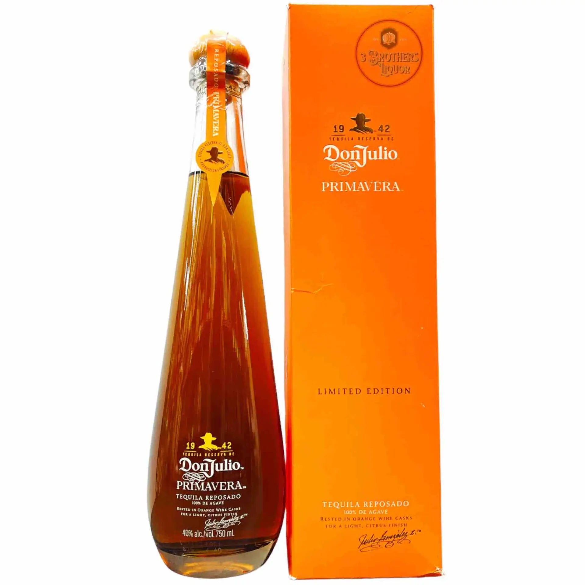 buy Don Julio Primavera tequila, limited edition in tall bottle with orange box