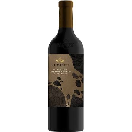 Purlieu Beckstoffer To Kalon Vineyard Napa Valley Cabernet Sauvignon 750mL bottle on display, showcasing the wine's label.