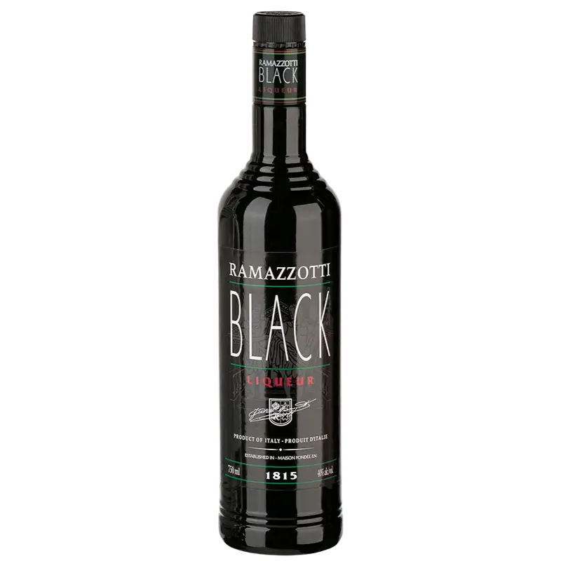 buy Ramazzotti Sambuca Black 750mL liqueur bottle