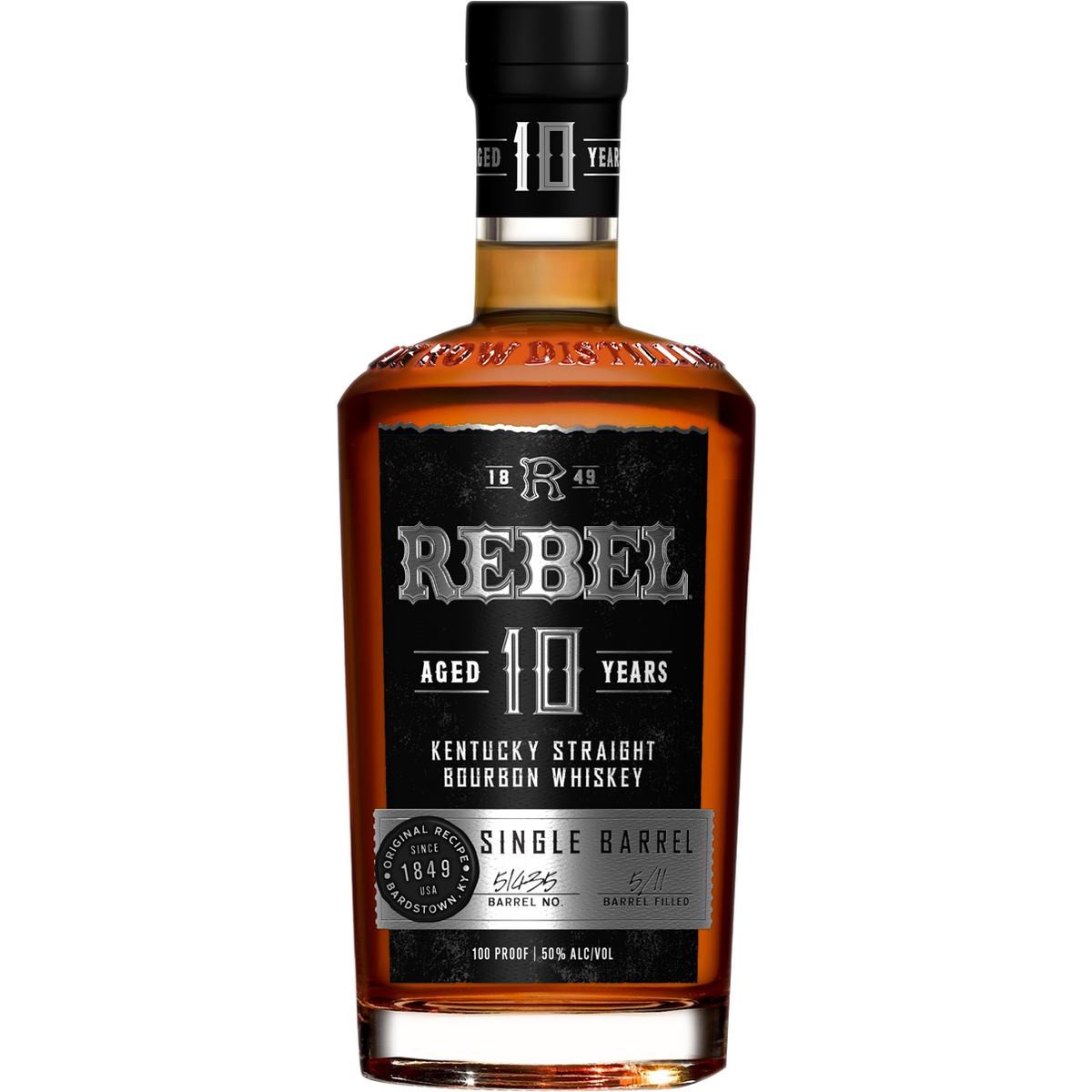 Rebel Yell Kentucky Straight Bourbon Whisky Aged 10 Years 750mL