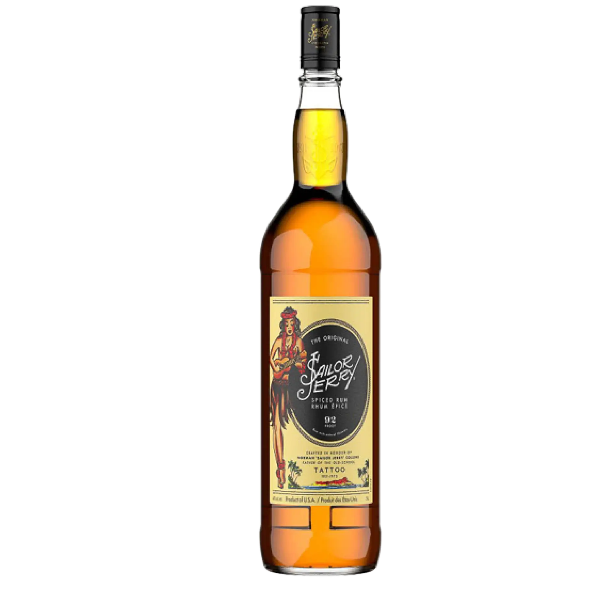 Buy Sailor Jerry Spiced Rum 1.14L bottle with classic tattoo-style label, spirits online