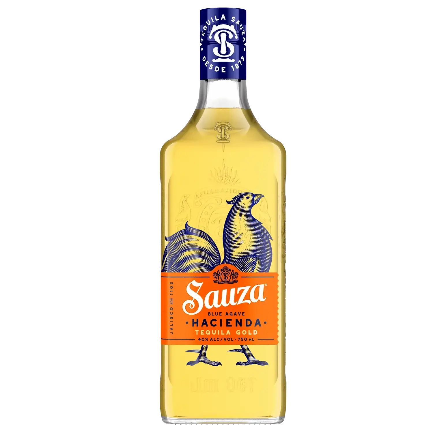 Buy Sauza Hacienda Tequila Gold, blue agave liquor bottle with rooster label