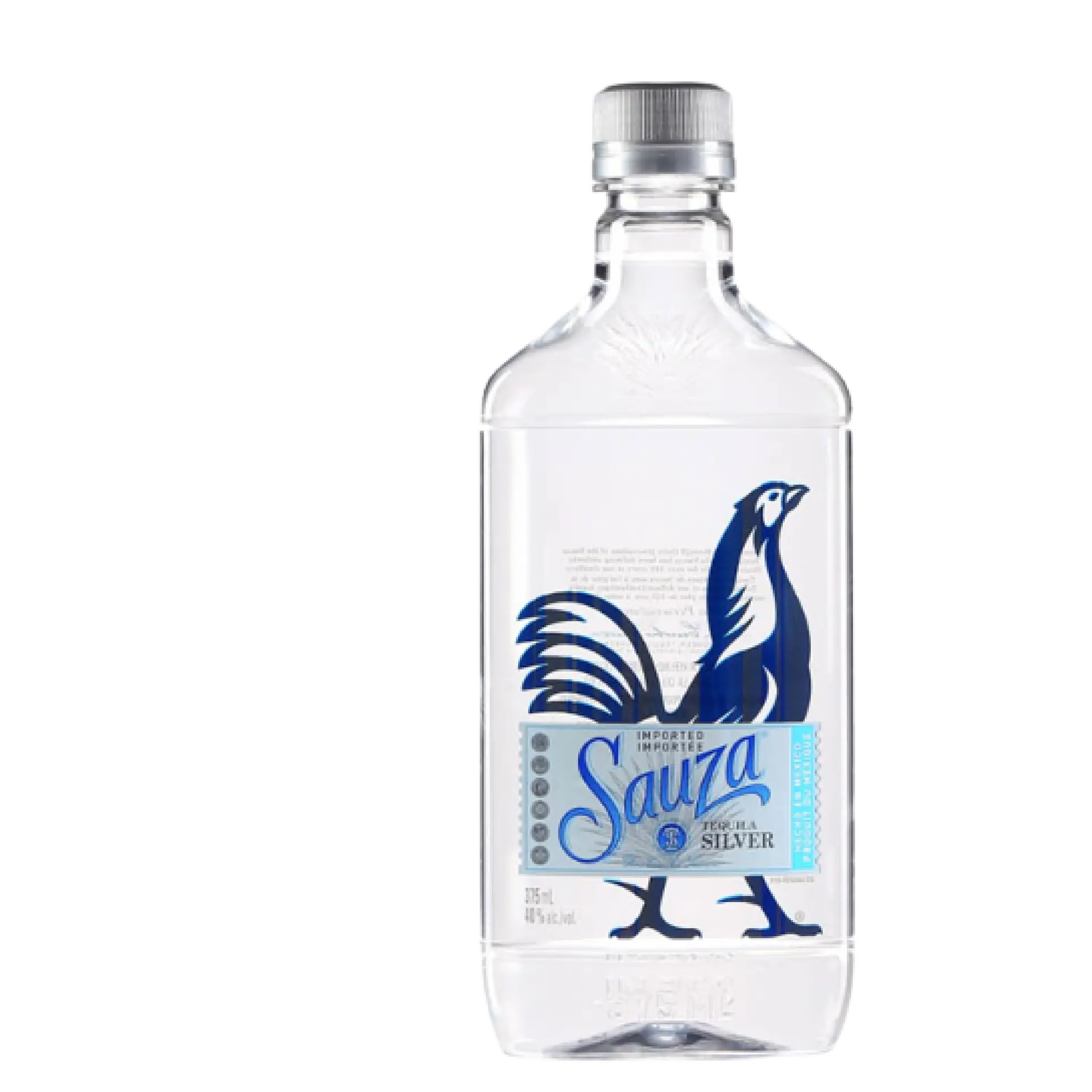 buy Sauza Silver 375mL tequila bottle with blue rooster label