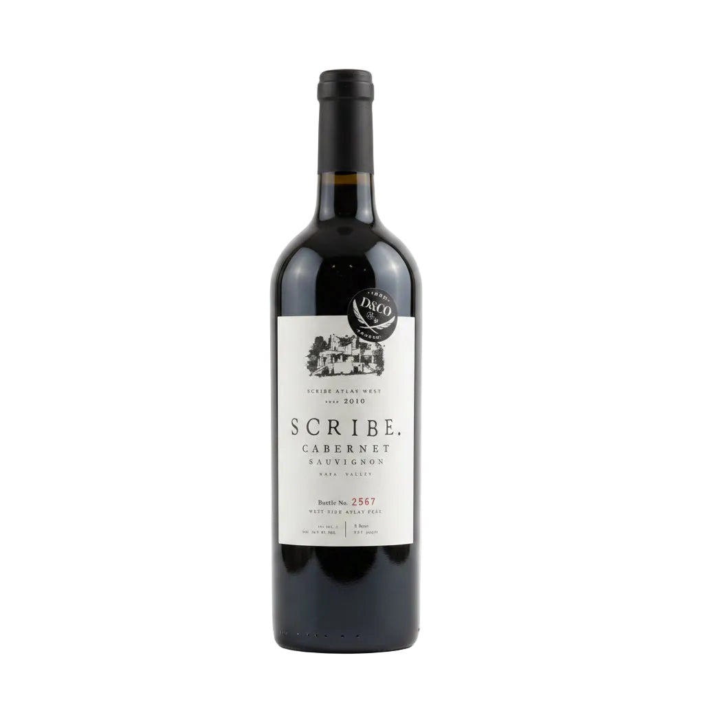 Bottle of Scribe Atlas West Napa Valley Cabernet Sauvignon in 750mL glass with label visible.