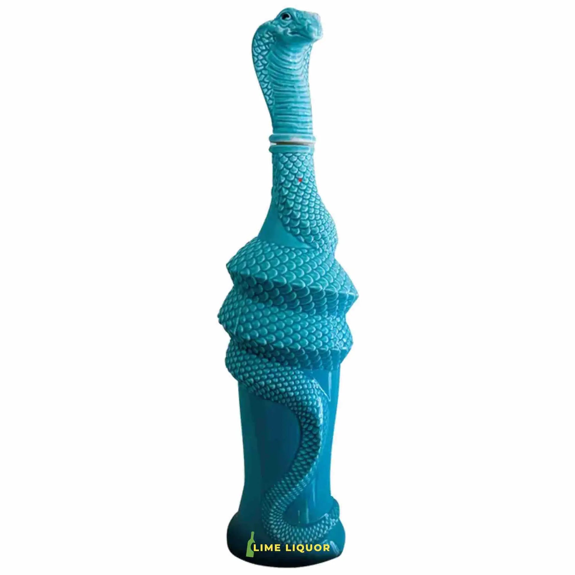 buy Skorpios-1618-Tequila-Joven-750mL, unique blue ceramic snake bottle