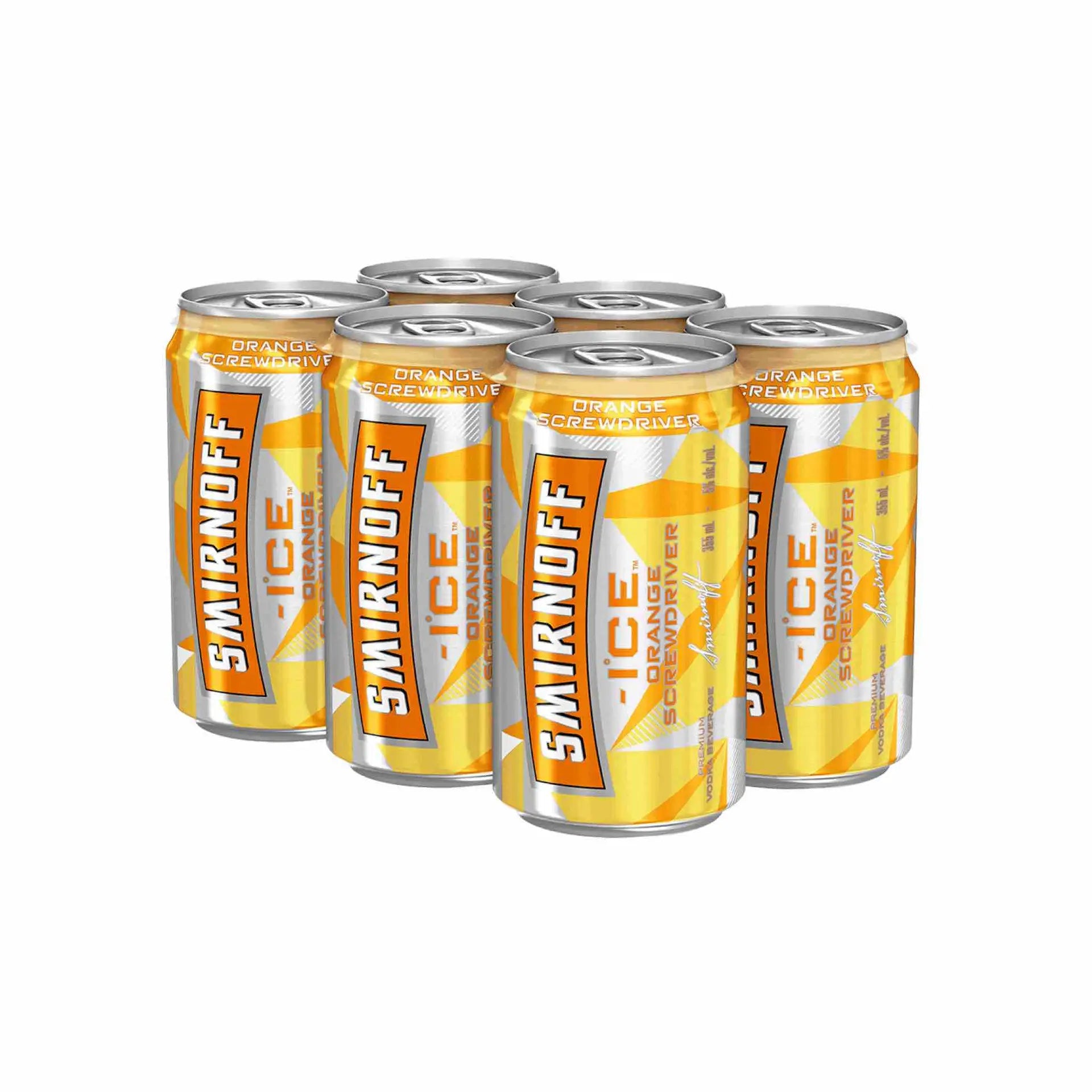 buy Smirnoff Ice Orange Screwdriver 6x355mL cans, citrus vodka cooler drink