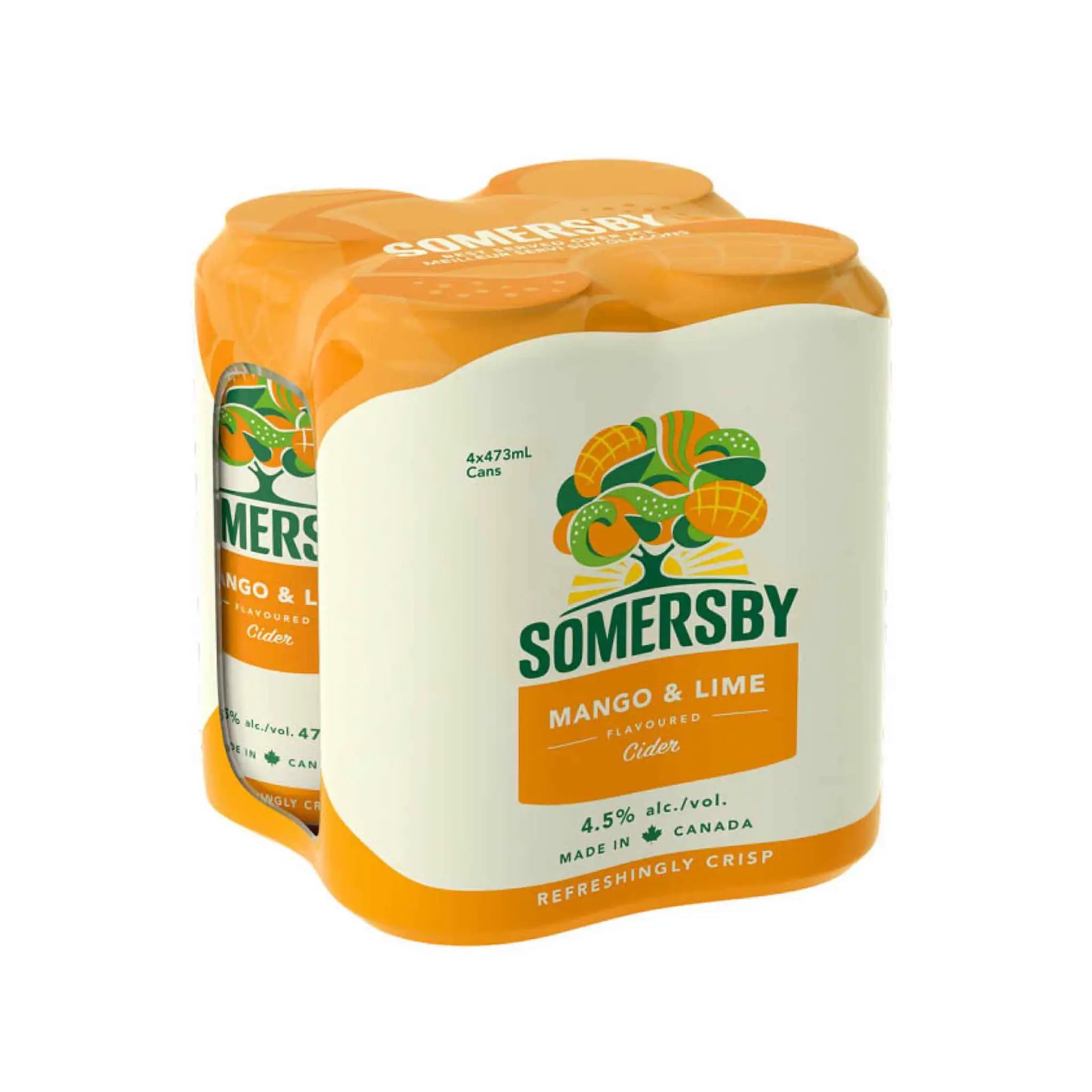 Buy Somersby Mango & Lime cider 4-pack, 473mL cans, fruity mango lime beverage