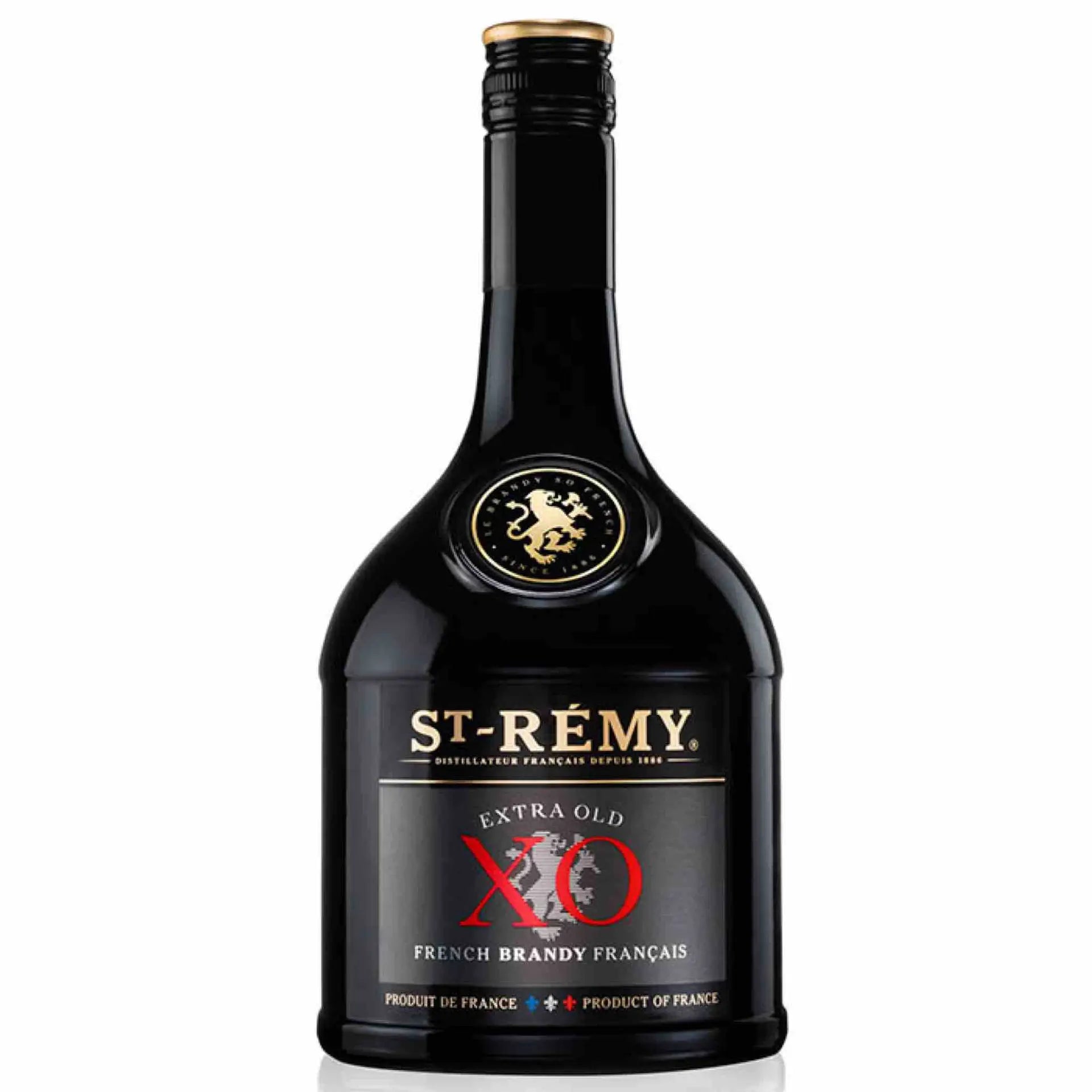 Buy St-Rémy XO Extra Old French Brandy, dark glass bottle, gold and red label