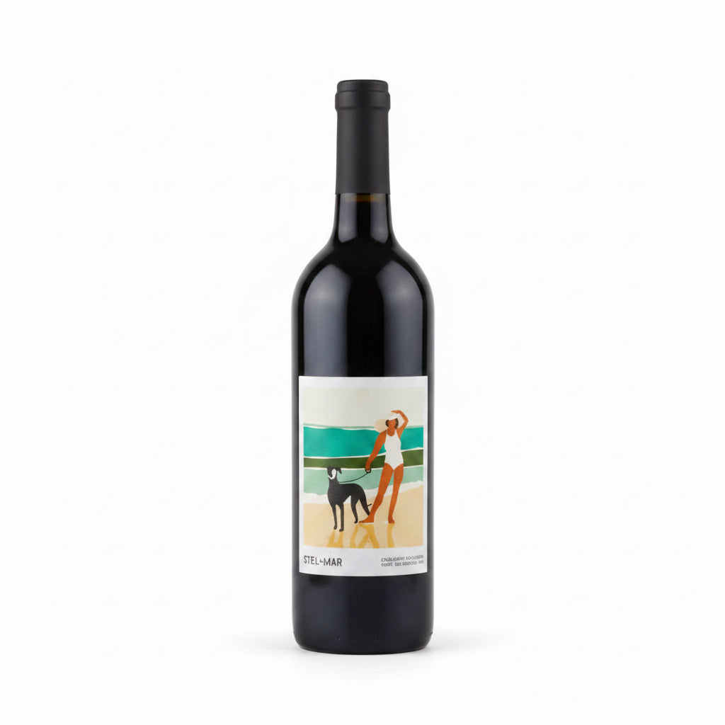 Bottle of Stel Mar Lodi Cabernet Sauvignon wine in a 750mL bottle with a dark label and elegant design.