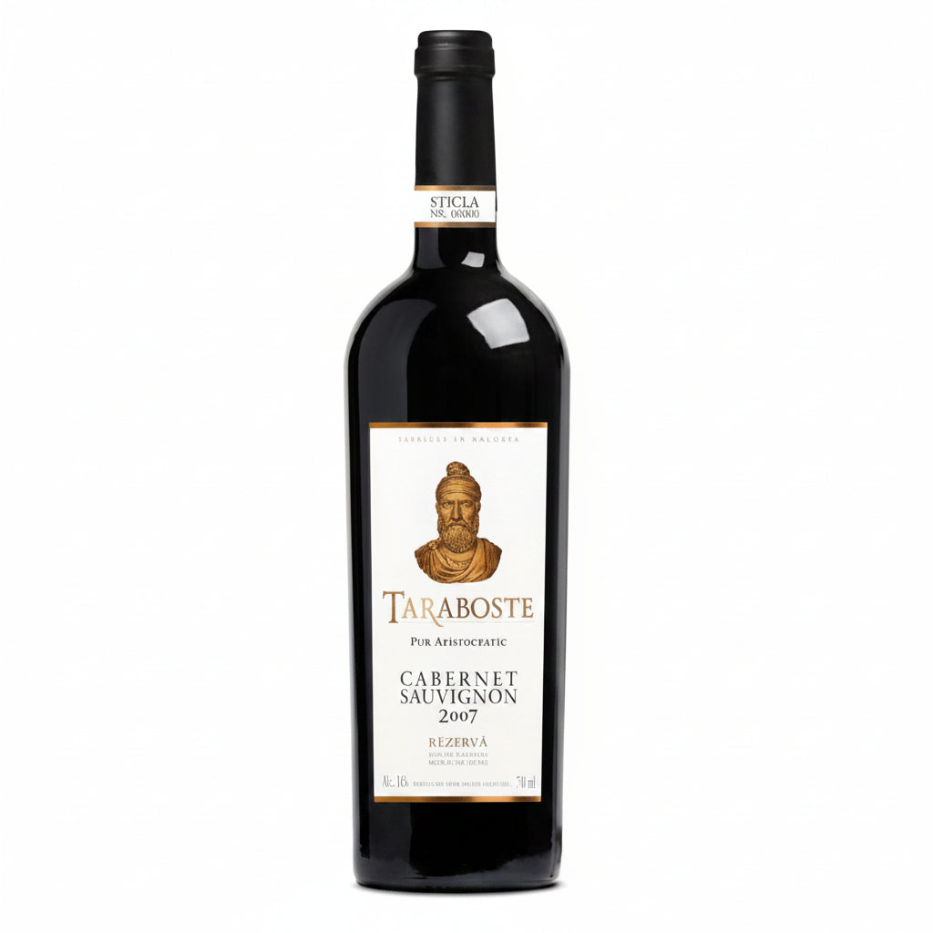 Bottle of Taraboste Vartely Merlot Cabernet Sauvignon wine, 750mL, featuring a dark glass bottle with a wine label.