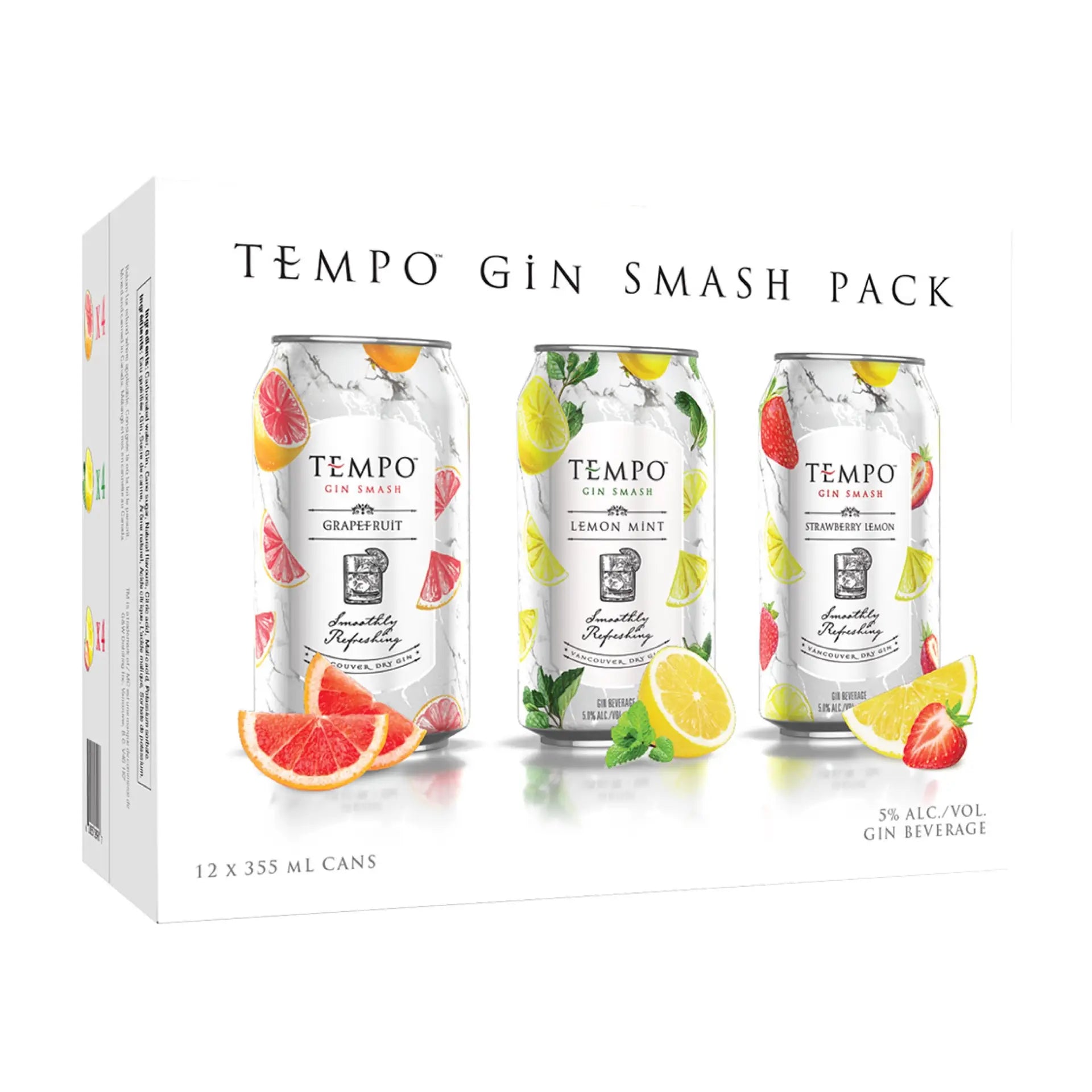Buy Tempo Gin Smash Pack 12x355mL cans mixed gin flavors alcoholic beverage