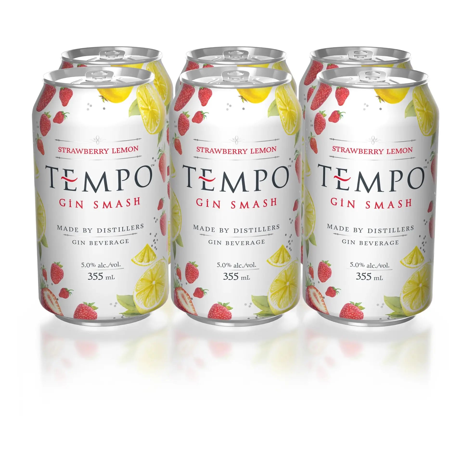 buy Tempo Gin Smash Strawberry Lemon 6x355mL cans