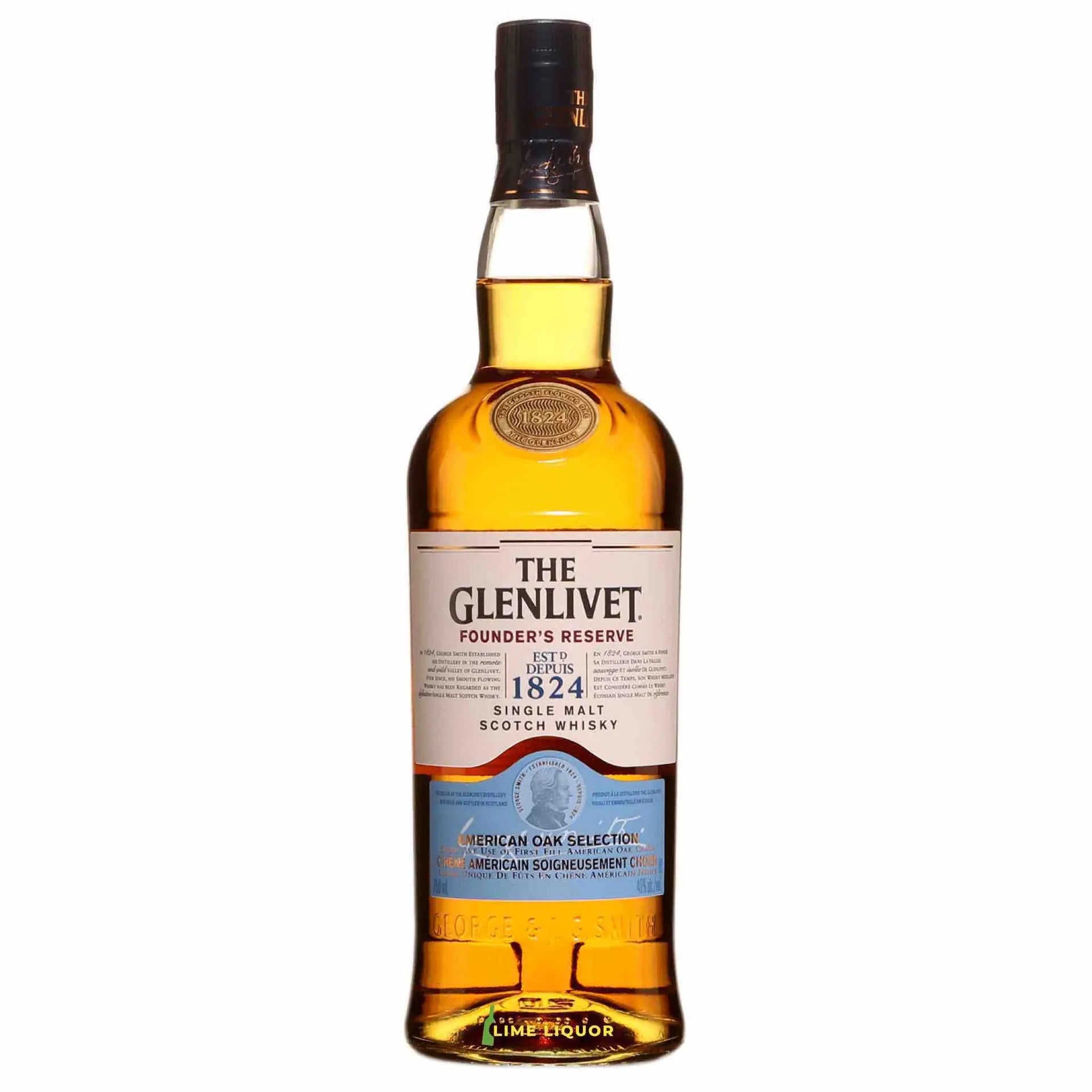 Buy The Glenlivet Founder's Reserve Scotch Whisky 750mL, single malt whisky bottle.